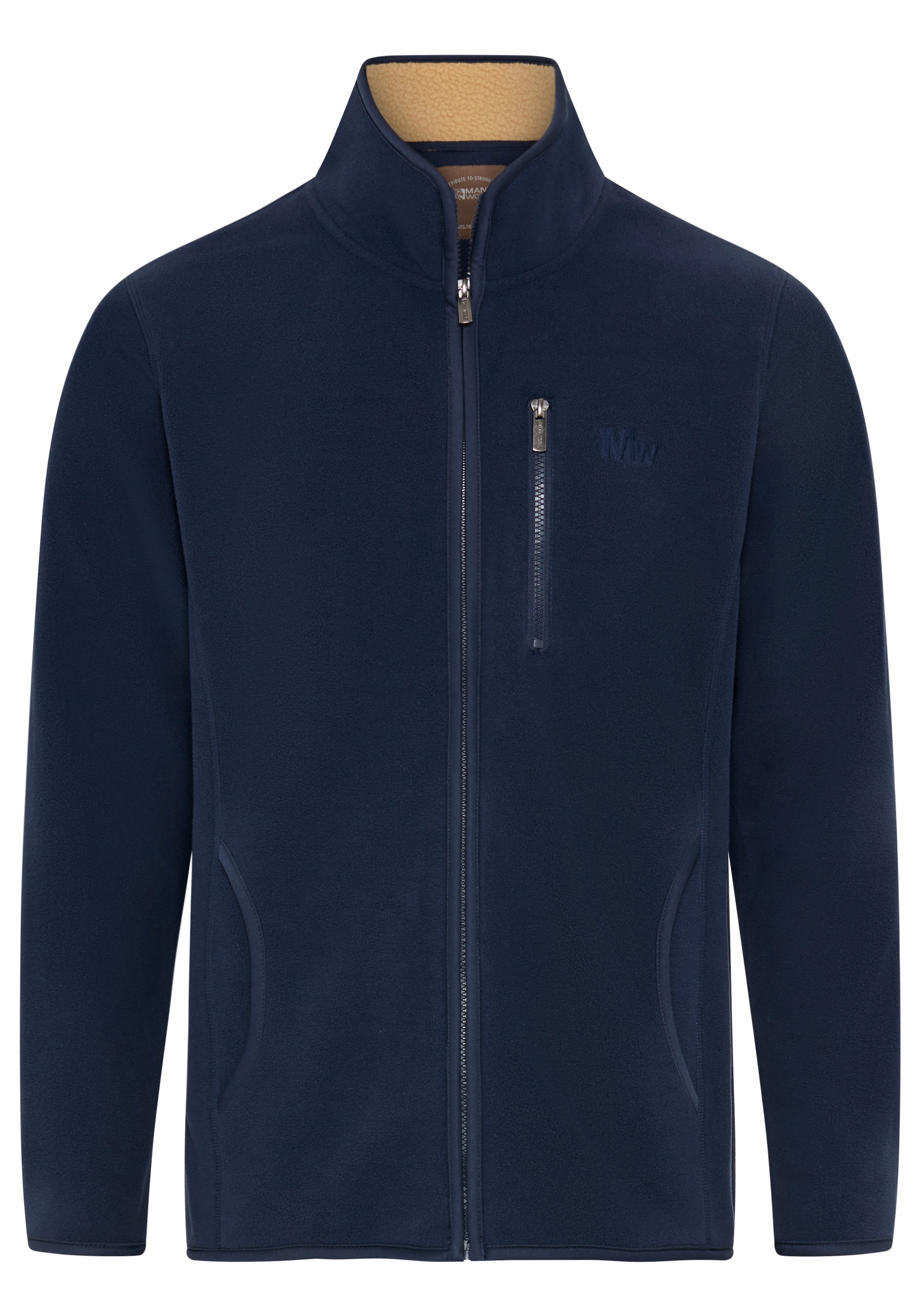 Man's World Veste polaire longueur hanche, coupe fluide, avec fermeture éclair