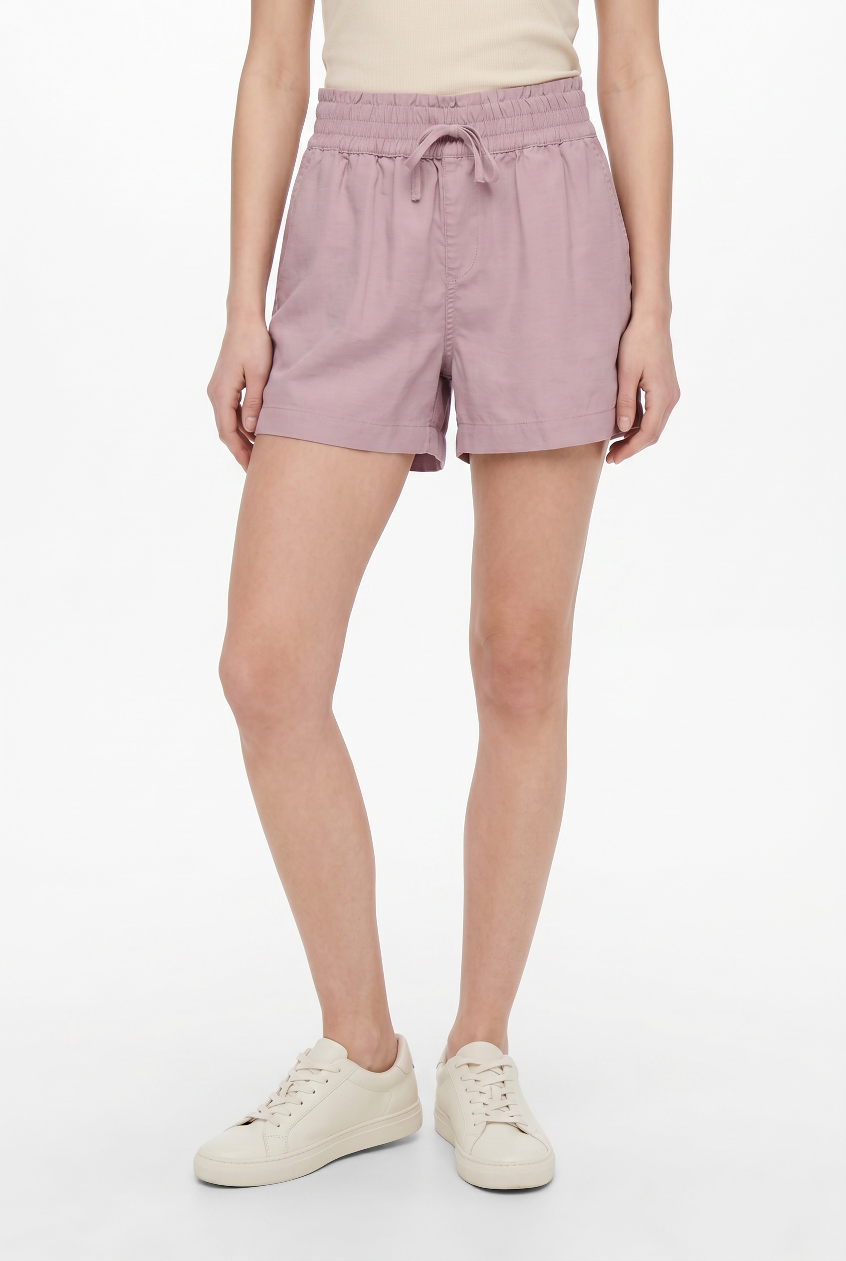 ONLY Shorts »ONLARIS LIFE PULL UP SHORTS WVN CC«  mit Bindeverschluss
