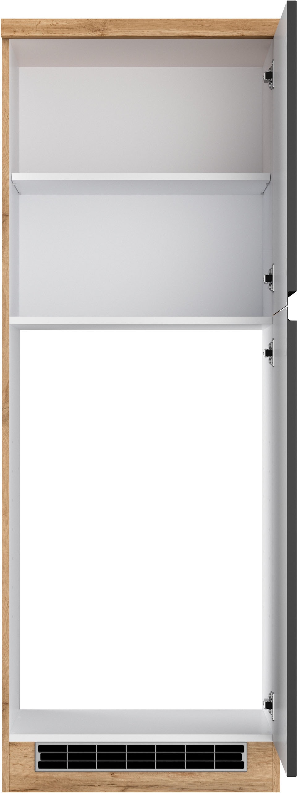 KOCHSTATION Armoire réfrigérée encastrable »KS-Virginia,neu in verbesserter Ausführung« Rangement, Softclose,  Largeur 60 cm, hauteur 165 cm, niche pour réfrigérateur : L/H/P 56/88/55 cm
