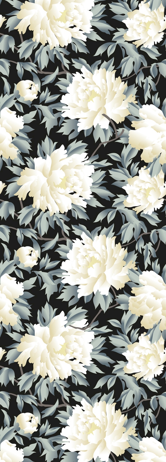 Image of queence Vinyltapete "Leila" Motiv bedruckt botanisch floral gemustert natürlich glatt 90x250cm, selbstklebend, kinderleichte Anbringung, Sticker