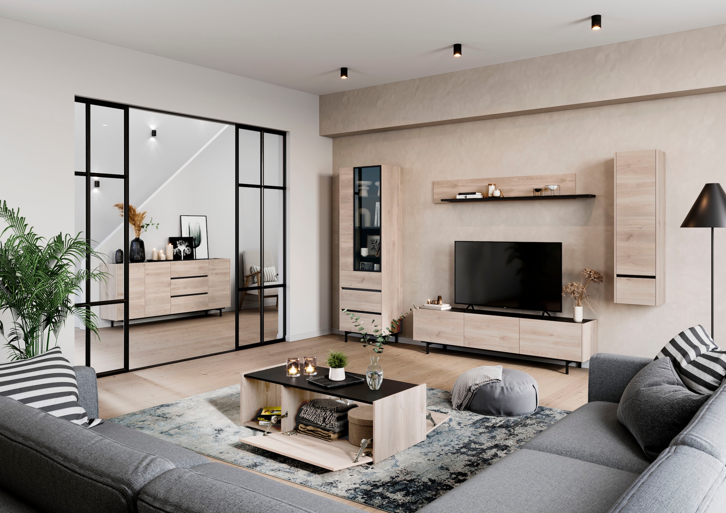 GERMANIA Hängeschrank »Cantoria« griffloses Design, Türdämpfung