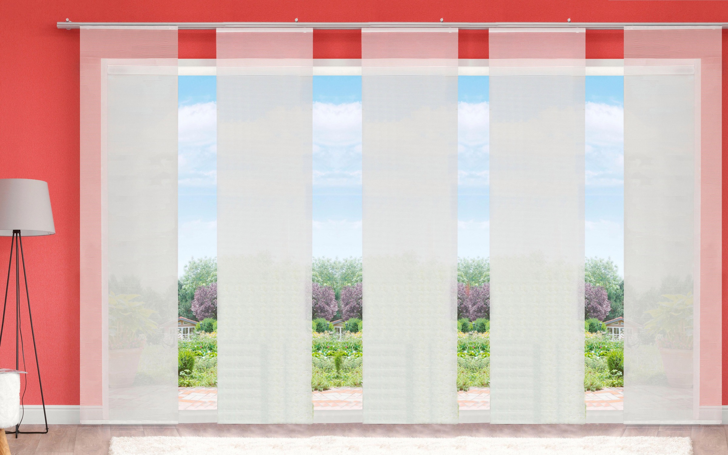 Image of HOME WOHNIDEEN Schiebegardine »LUKKI«, (5 St.), HxB: 245x60, inkl. Befestigungszubehör bei Ackermann Versand Schweiz