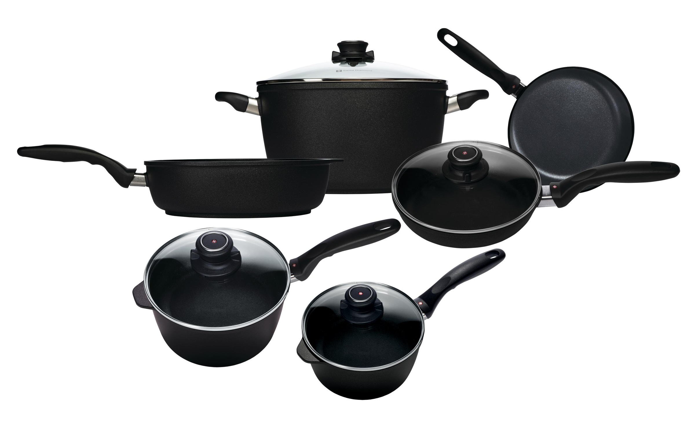 Image of Swiss Diamond Pfannen-Set »XD 10-teilig 20 cm/24 cm/28 cm«, Aluminium, (Set, 10 tlg.) bei Ackermann Versand Schweiz