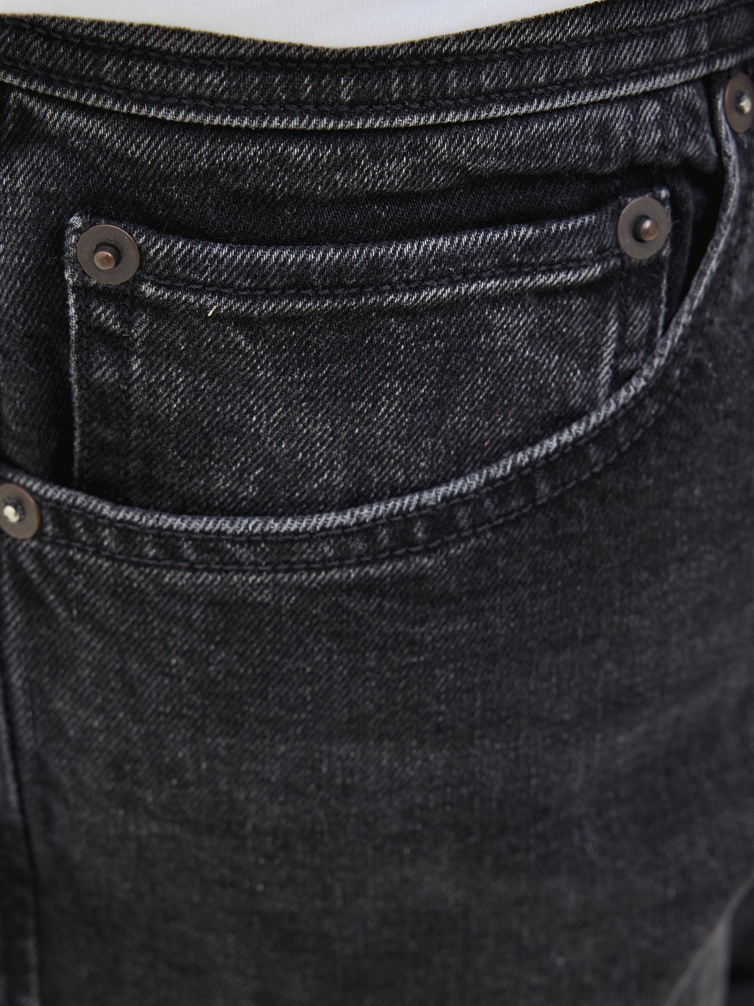 Jack & Jones Shorts »JJIORIGINAL mit stylischem Aufschlag und Knopf«, unifarben, regular fit, Web, Five-Pocket-Stil, elastisch