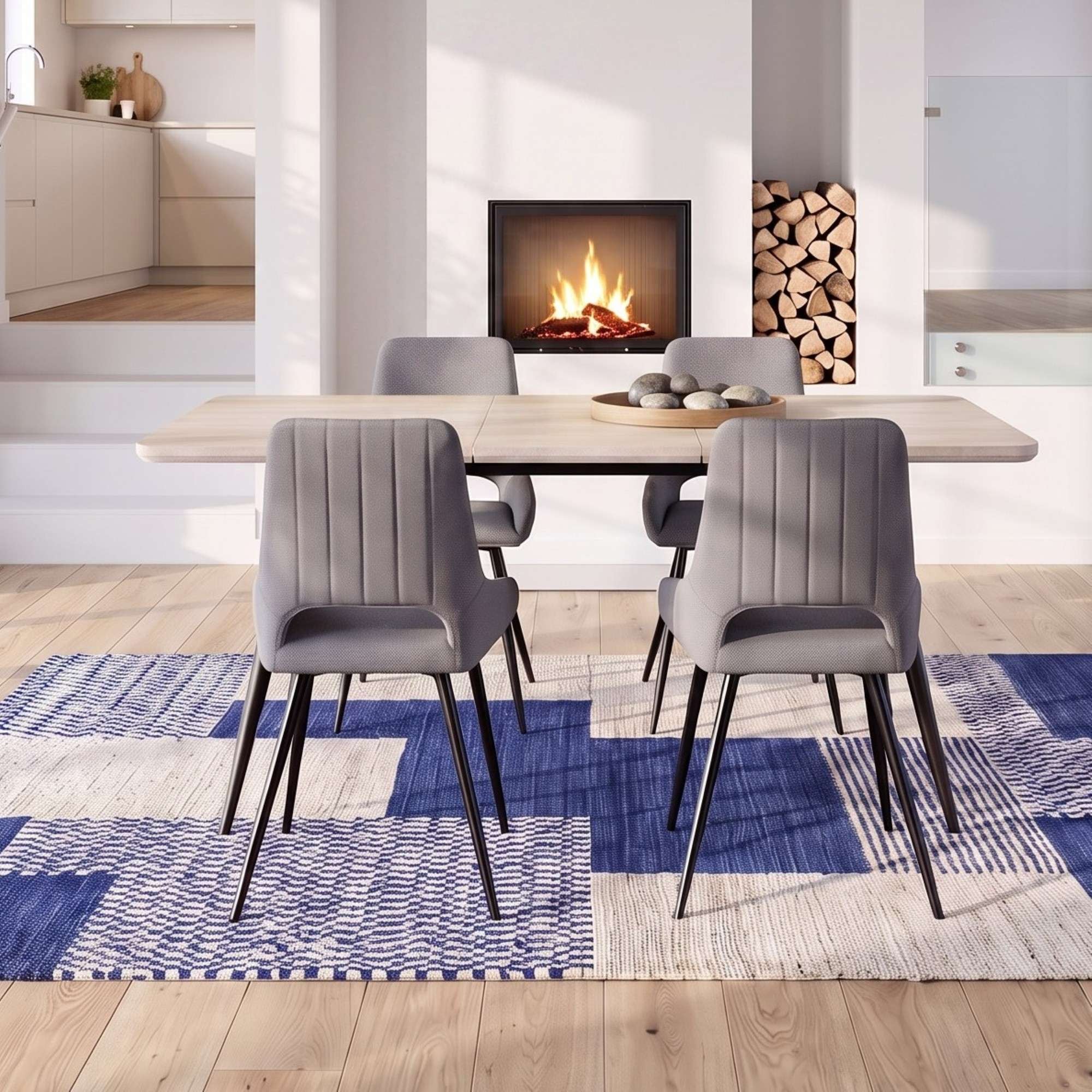 GOODproduct Esstisch »Ombrone« ausziehbar 120-160 cm, Synchronauszug, inkl Einlegeplatte, Breite 80cm