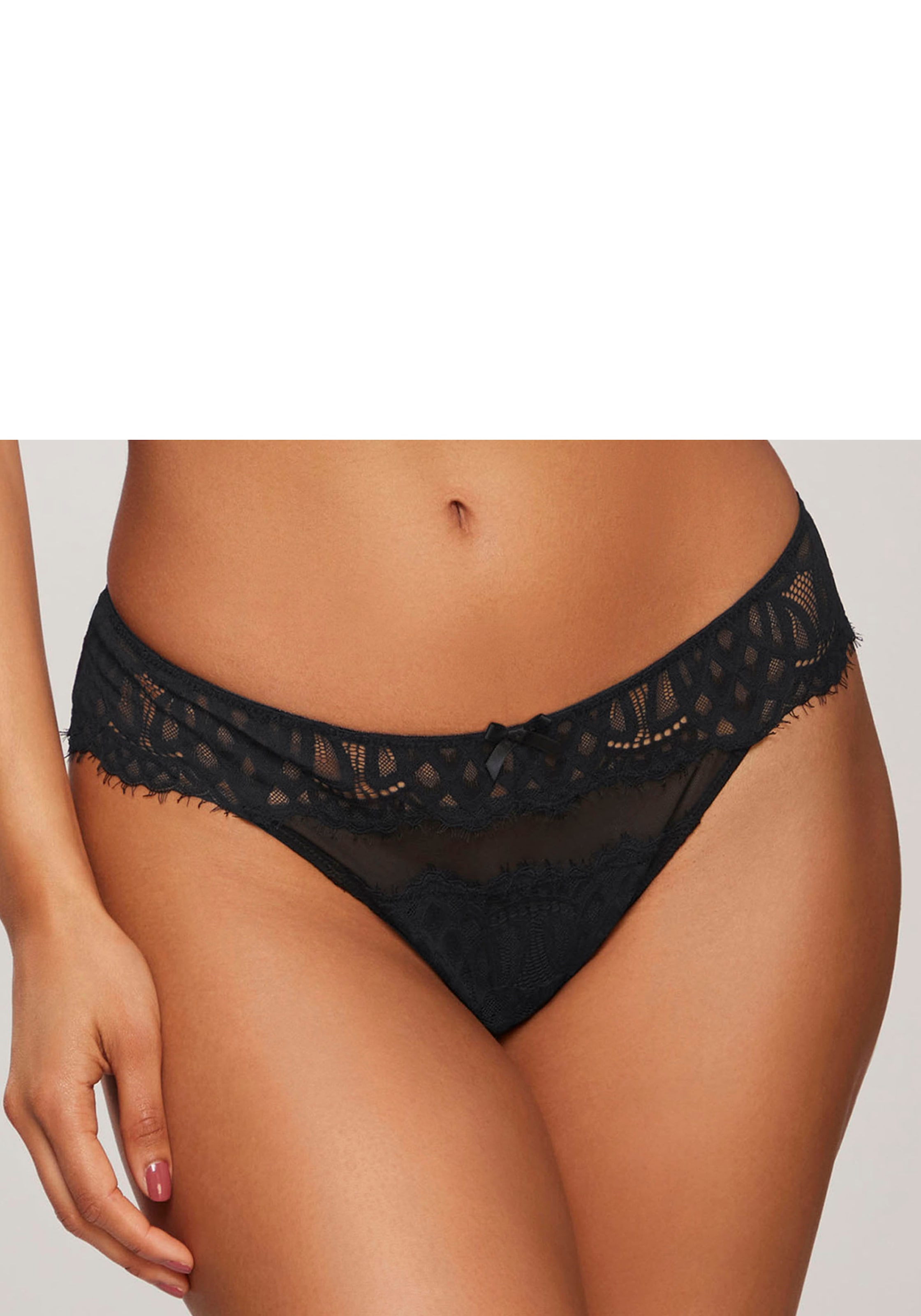 Image of LASCANA String "Cara" aus dezent transparenter Spitze, anteilig aus recyceltem Material