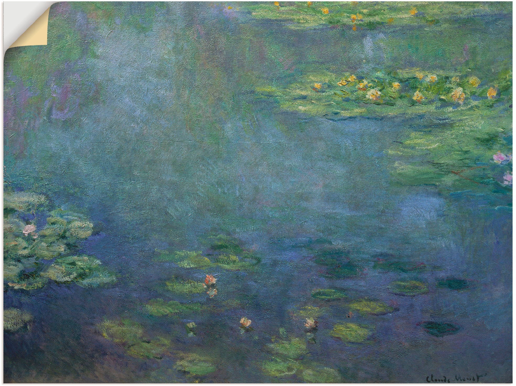 Image of Artland Wandbild »Seerosenteich«, Gewässer, (1 St.), in vielen Grössen & Produktarten -Leinwandbild, Poster, Wandaufkleber / Wandtattoo auch für Badezimmer geeignet bei Ackermann Versand Schweiz