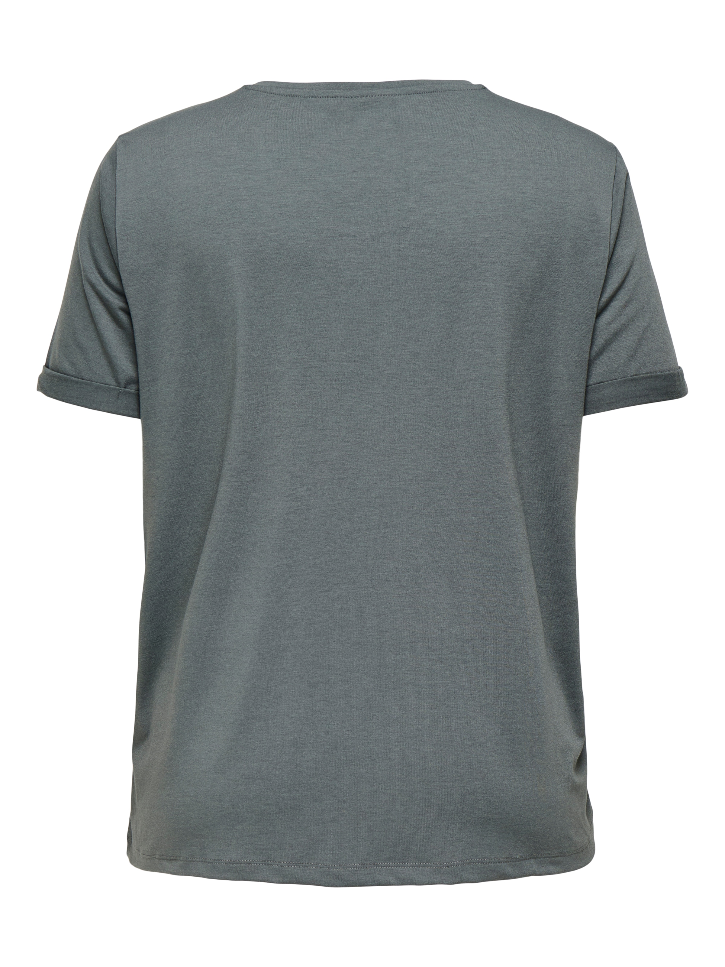 ONLY CARMAKOMA Kurzarmshirt »CARMOSTER S/S FOLD UP TOP JRS NOOS« Materialmix, regular fit