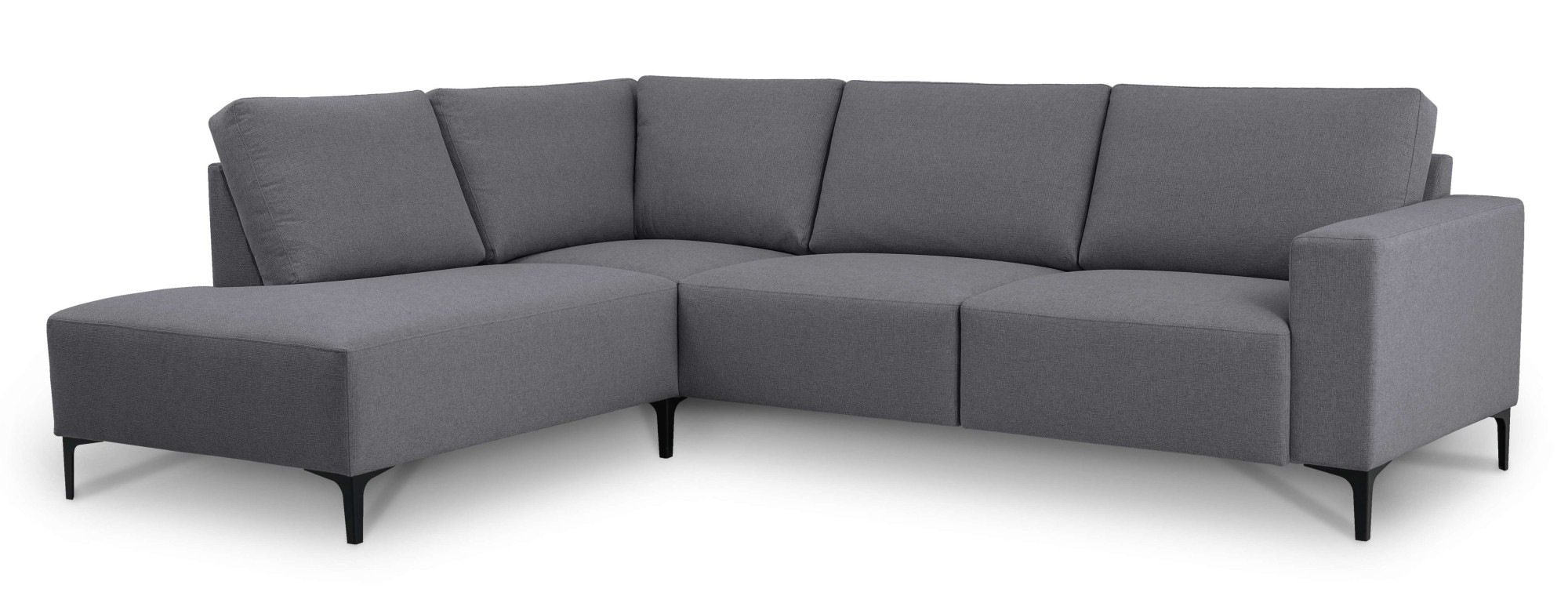 Home affaire Ecksofa »Tournon, L-Form, Breite 256 cm, Webstoff, Chenille«, Designsofa im nordischen Stil, Wellenunterfederung, Metallfüsse