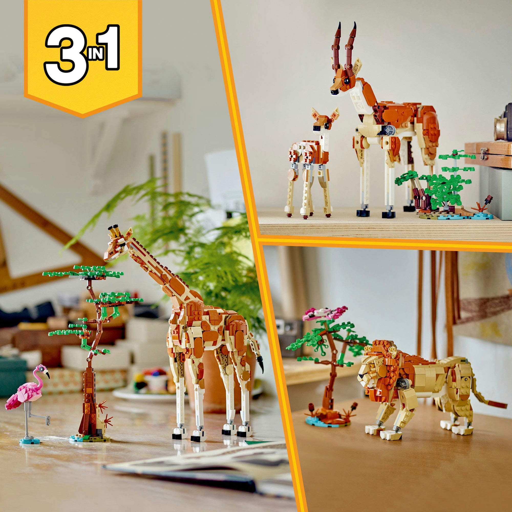LEGO® Konstruktionsspielsteine »Tiersafari (31150), LEGO Creator 3in1« Made in Europe