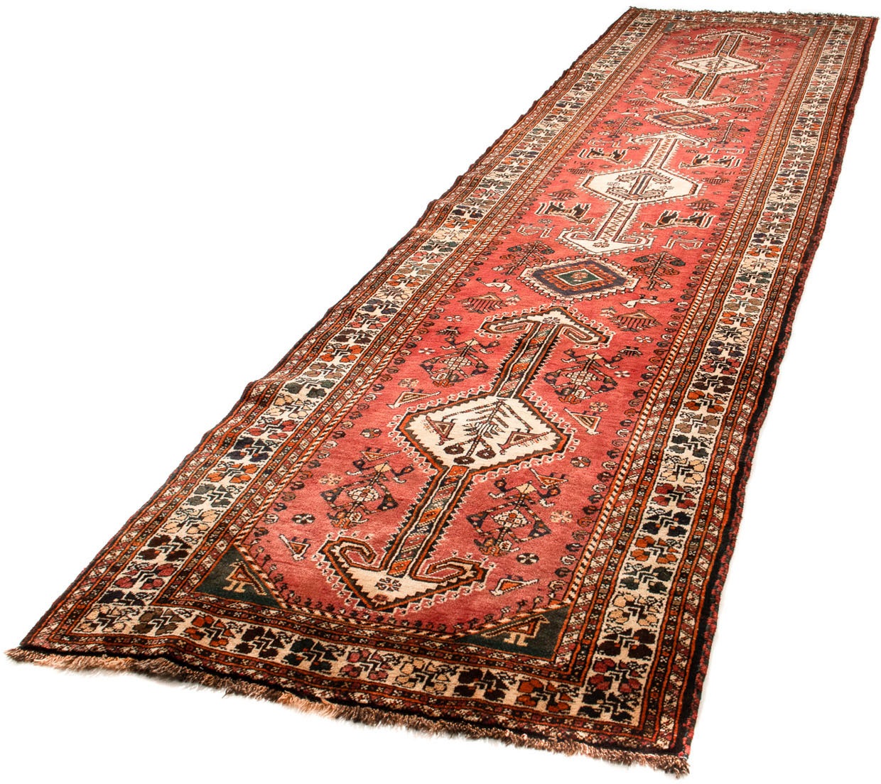 Image of morgenland Orientteppich »Perser - Nomadic - 412 x 107 cm - rot«, rechteckig, 10 mm Höhe, Wohnzimmer, Handgeknüpft, Einzelstück mit Zertifikat bei Ackermann Versand Schweiz