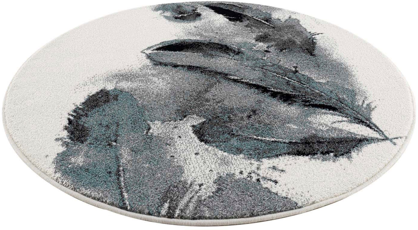 Image of Carpet City Teppich »Savanna 9375«, rund, 11 mm Höhe, mit Federn, Creme/ Grau, Wohnzimmer, Schlafzimmer, auch für Kinderzimmer bei Ackermann Versand Schweiz