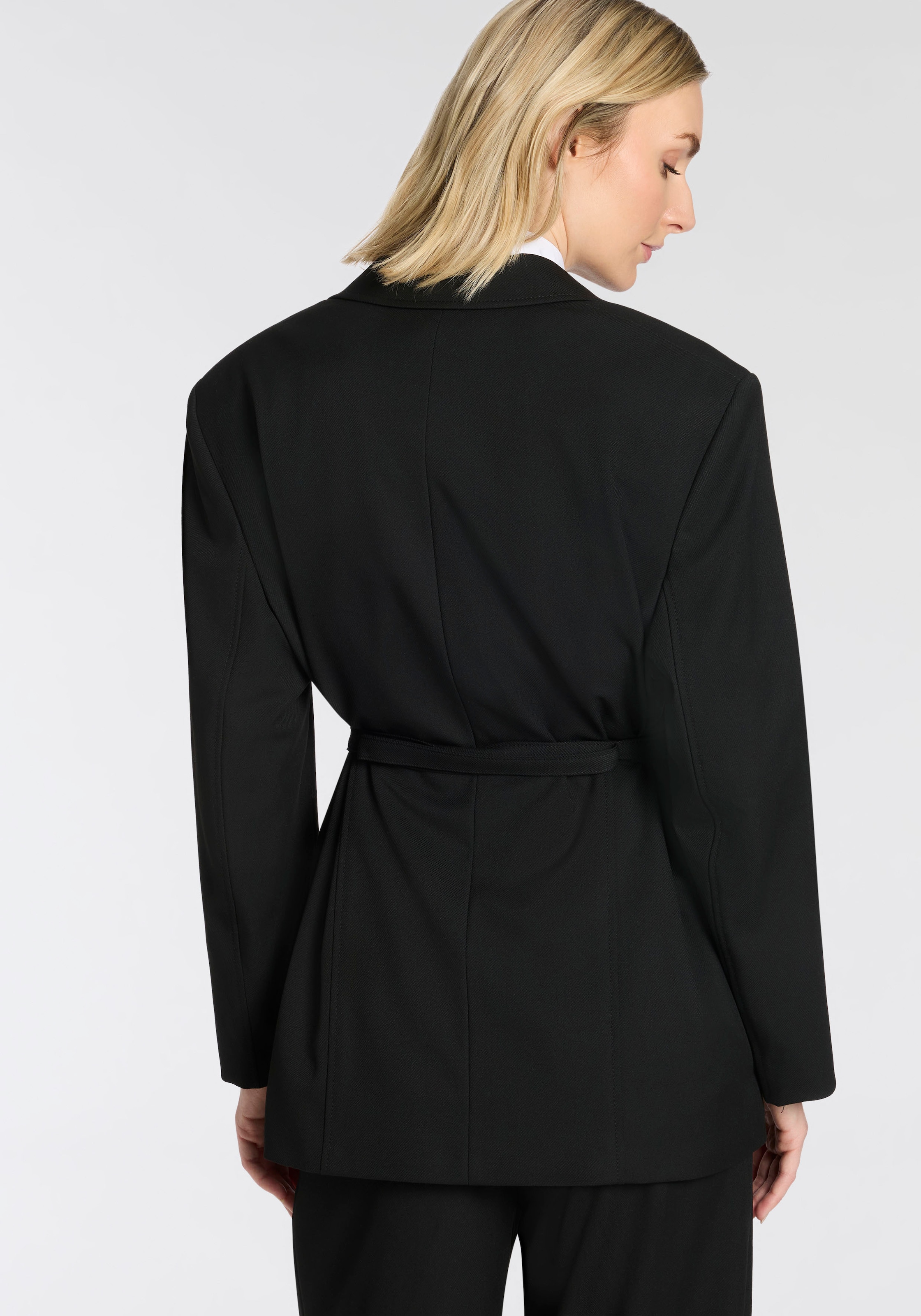 BOSS ORANGE Blazer long »Jalara Premium Damenmode« mit Gürtel zum Binden in der Taille