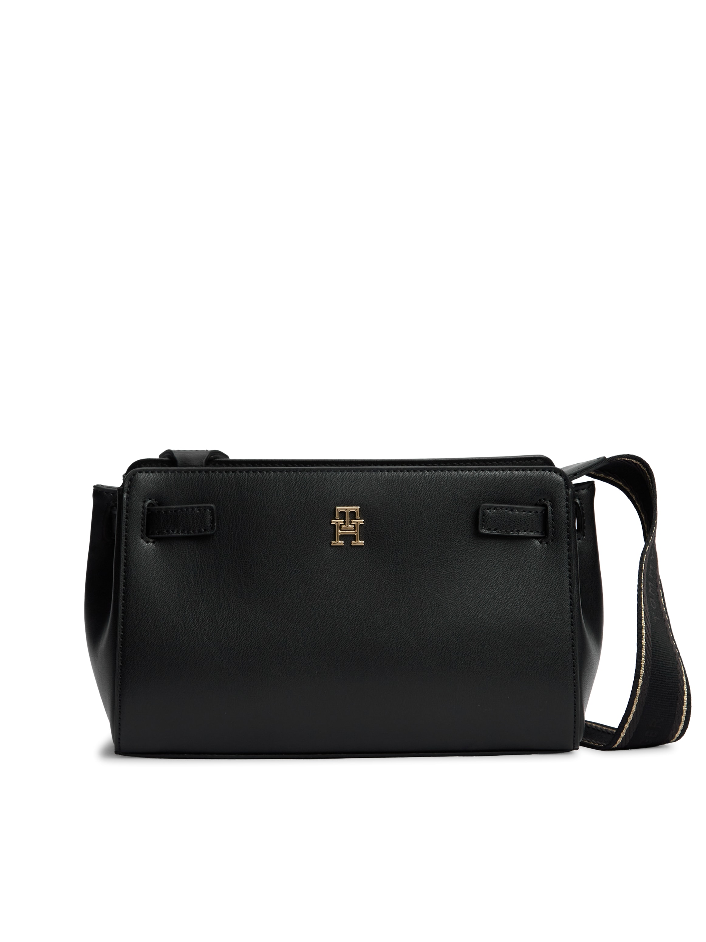 Image of Tommy Hilfiger Mini Bag "TH JOY CROSSOVER" Damen Schultertasche, Umhängetasche mit goldfarbenem TH-Logo