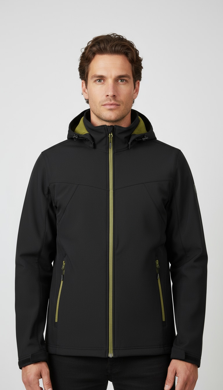 Icepeak Softshelljacke »BRIMFIELD« mit Kapuze für sportliche Aktivitäten, winddicht, wasserabweisend