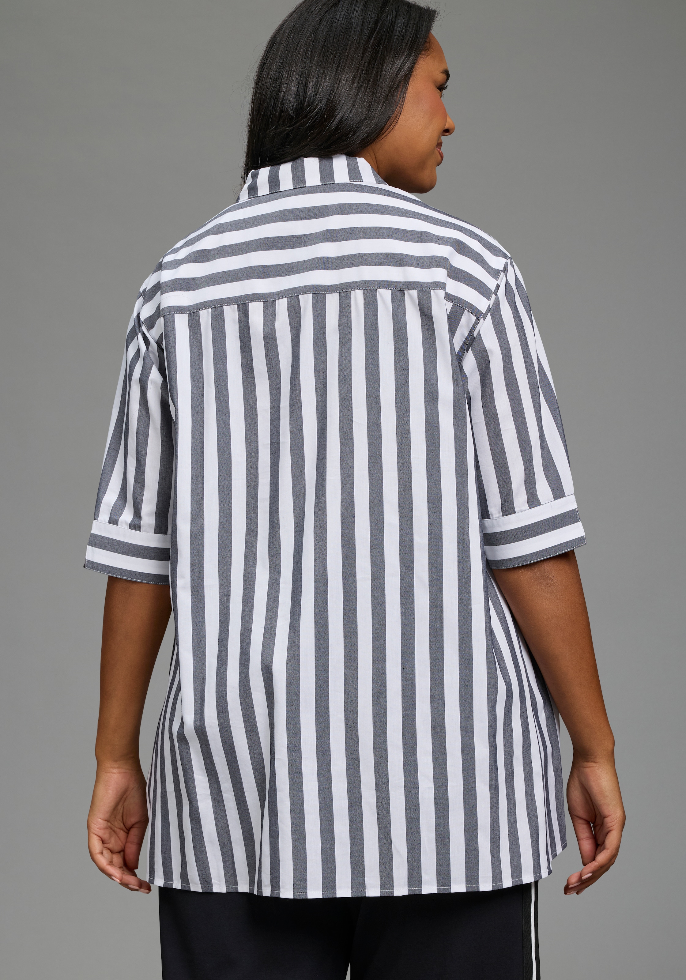 Laura Scott CURVE Blouse classique »Grosse Grössen« style féminin, en coton, polyester et élasthanne