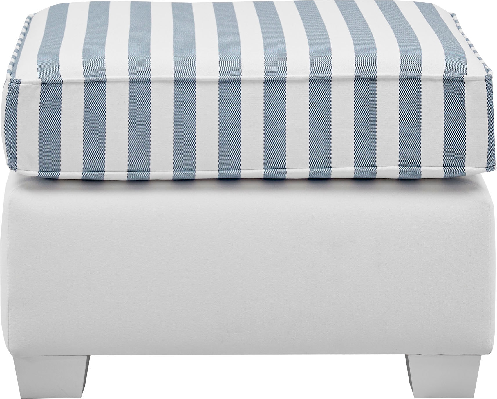 Home affaire Hocker »CALIFORNIA«, maritimer Landhausstil, Hocker in 2 Grössen, Holzfüsse Weiss lackiert