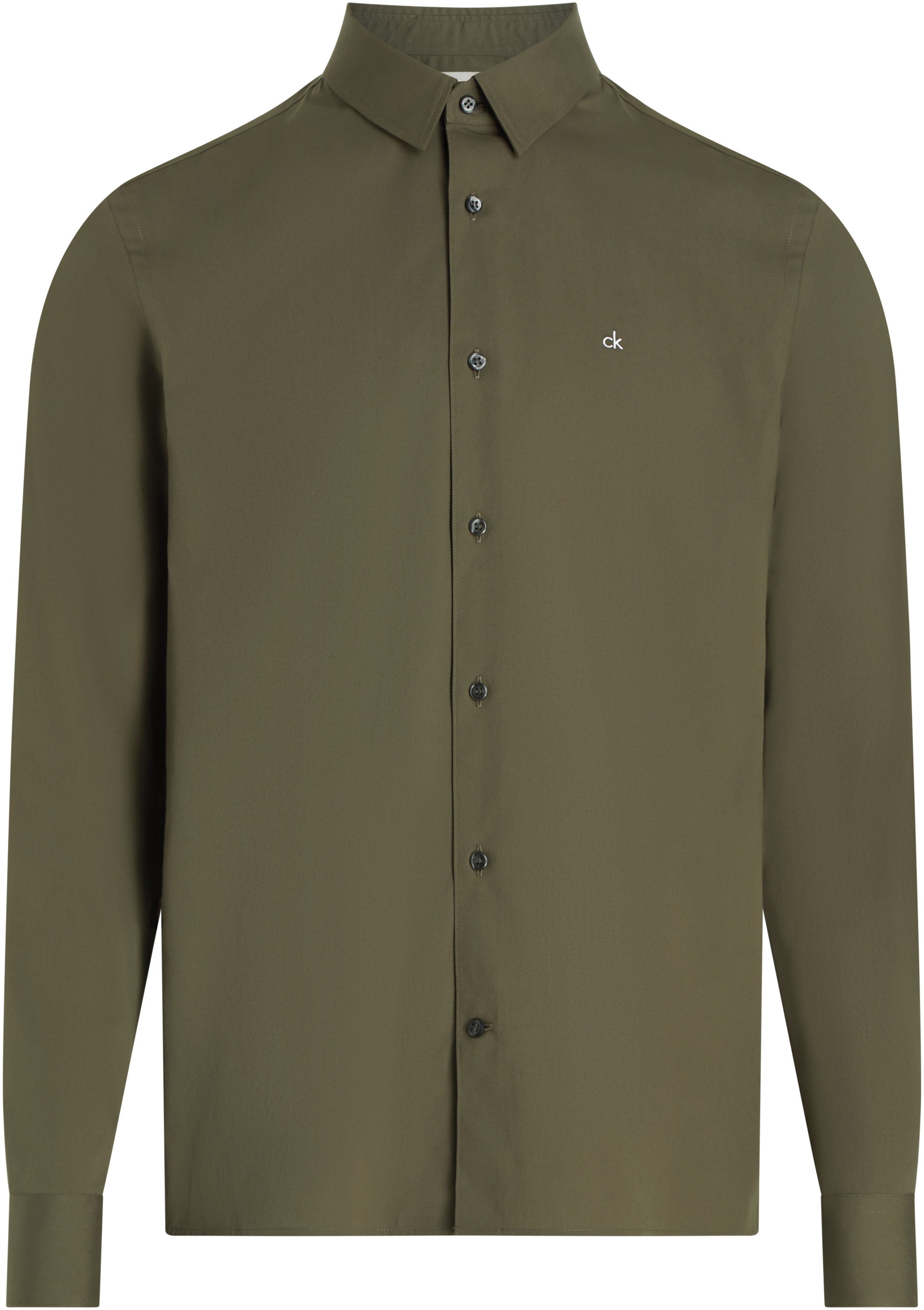 Calvin Klein Businesshemd »STRETCH POPLIN SLIM SHIRT«, mit Calvin Klein Logo auf der Brust