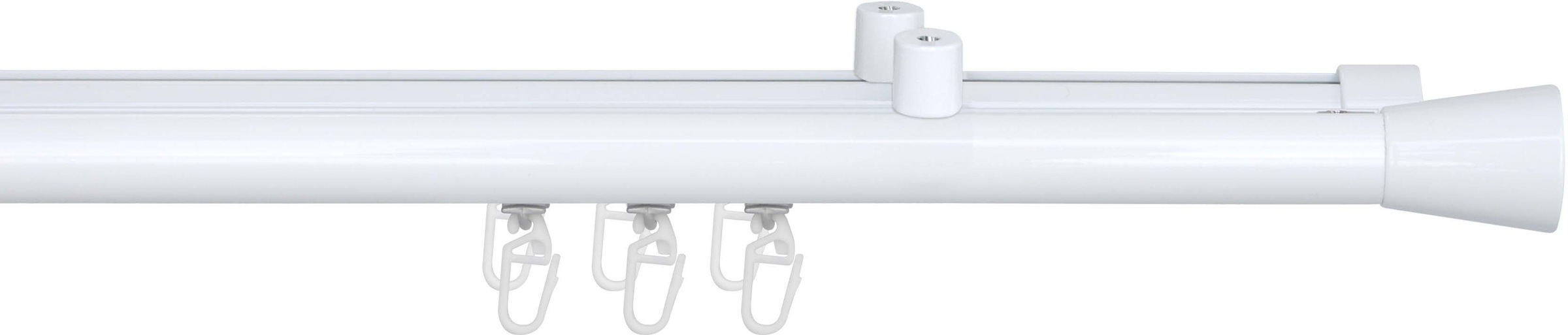 Image of Good Life Gardinenstange »Sola«, 2 läufig-läufig, Wunschmasslänge, weiss-lackiert bei Ackermann Versand Schweiz
