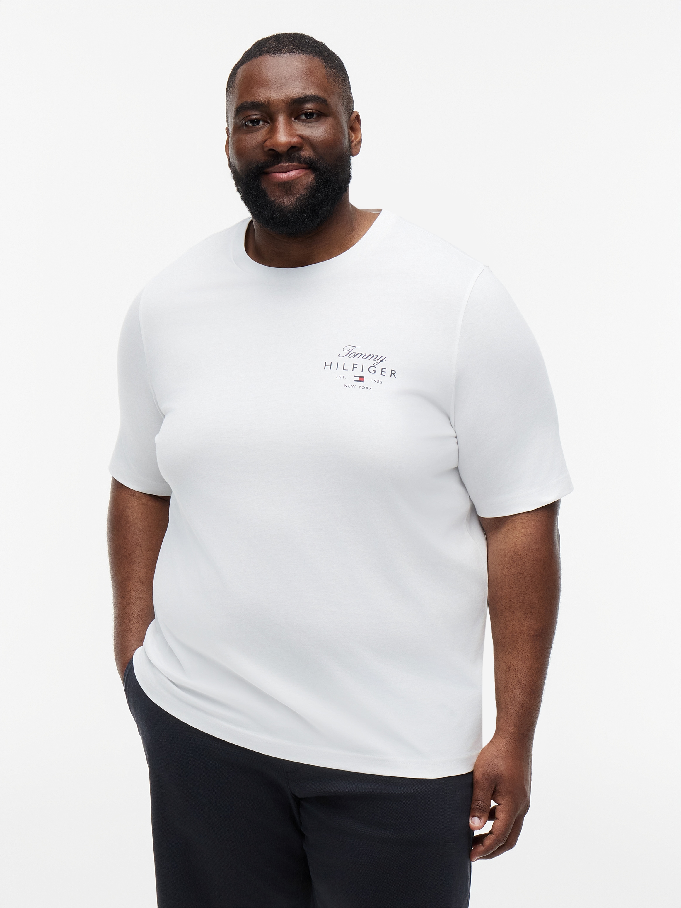 Tommy Hilfiger Big & Tall T-Shirt »BT-SCRIPT STACK« Grosse Grössen, aus Jersey mit Logo