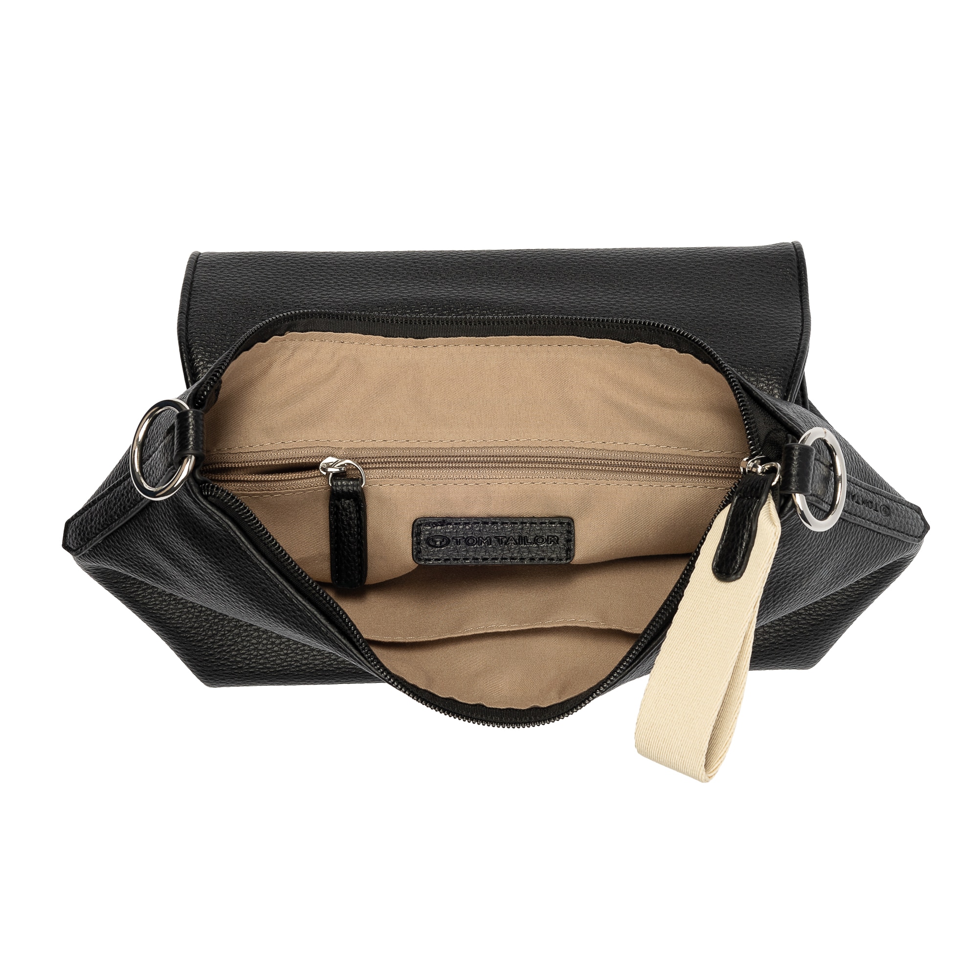 TOM TAILOR Umhängetasche »Fania« Damen Schultertasche mit Fellimitat-Anhänger