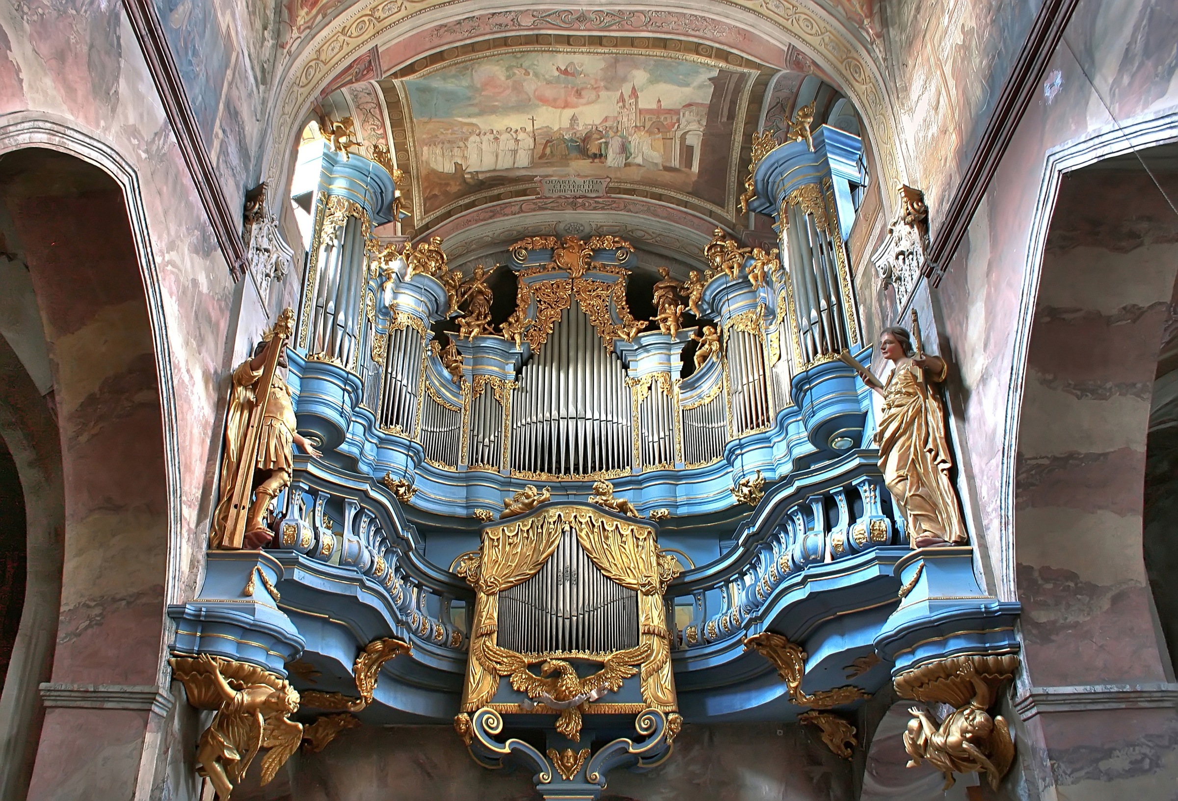Image of Papermoon Fototapete "ARCHITEKTUR-KATHEDRALE BAROQUE FASSADE ORGAN KIRCHE"