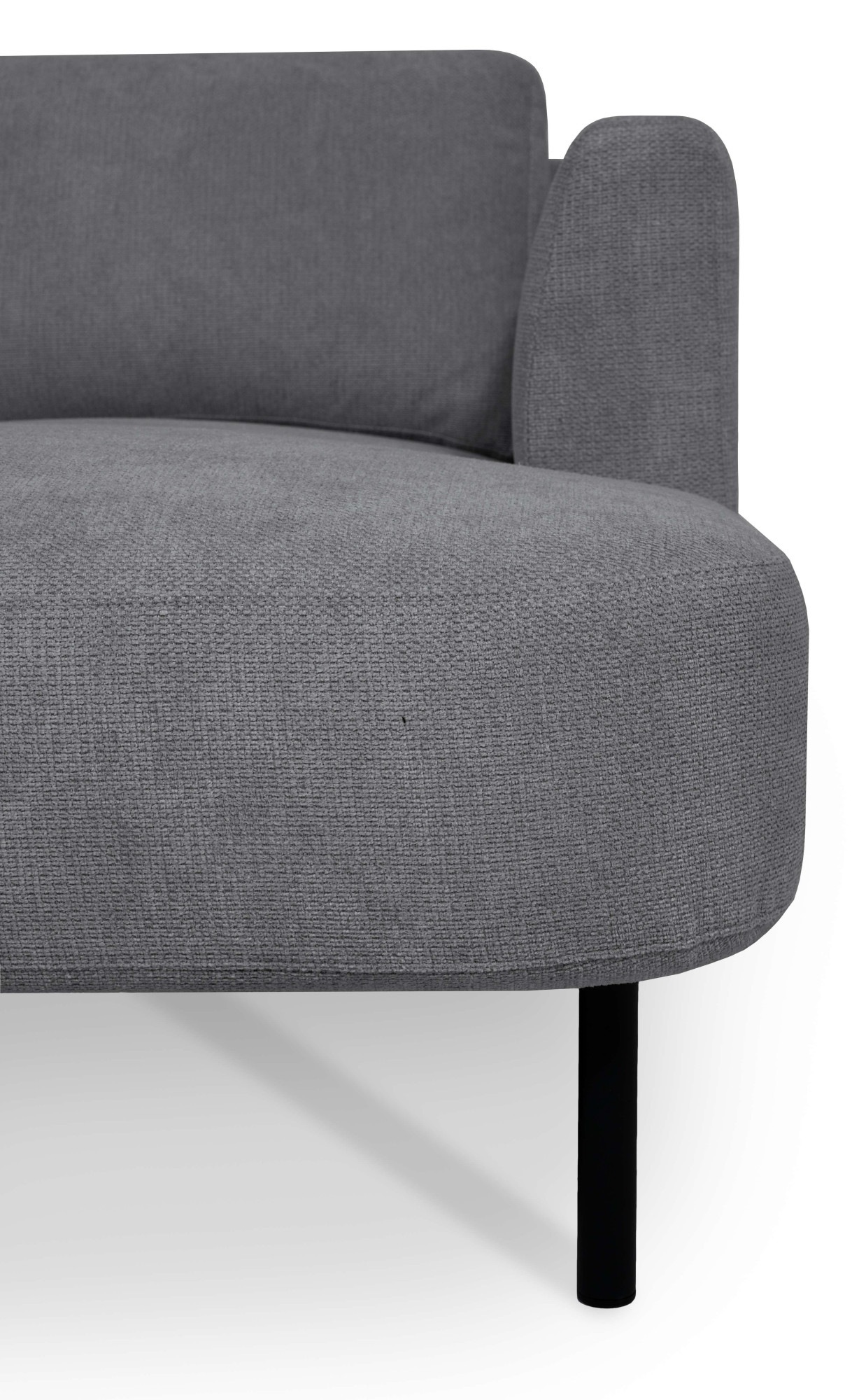 Places of Style Wohnlandschaft »Cesola«, in weichem Chenille-Stoff, Breite 327 cm, mit schwarzen Metallfüssen