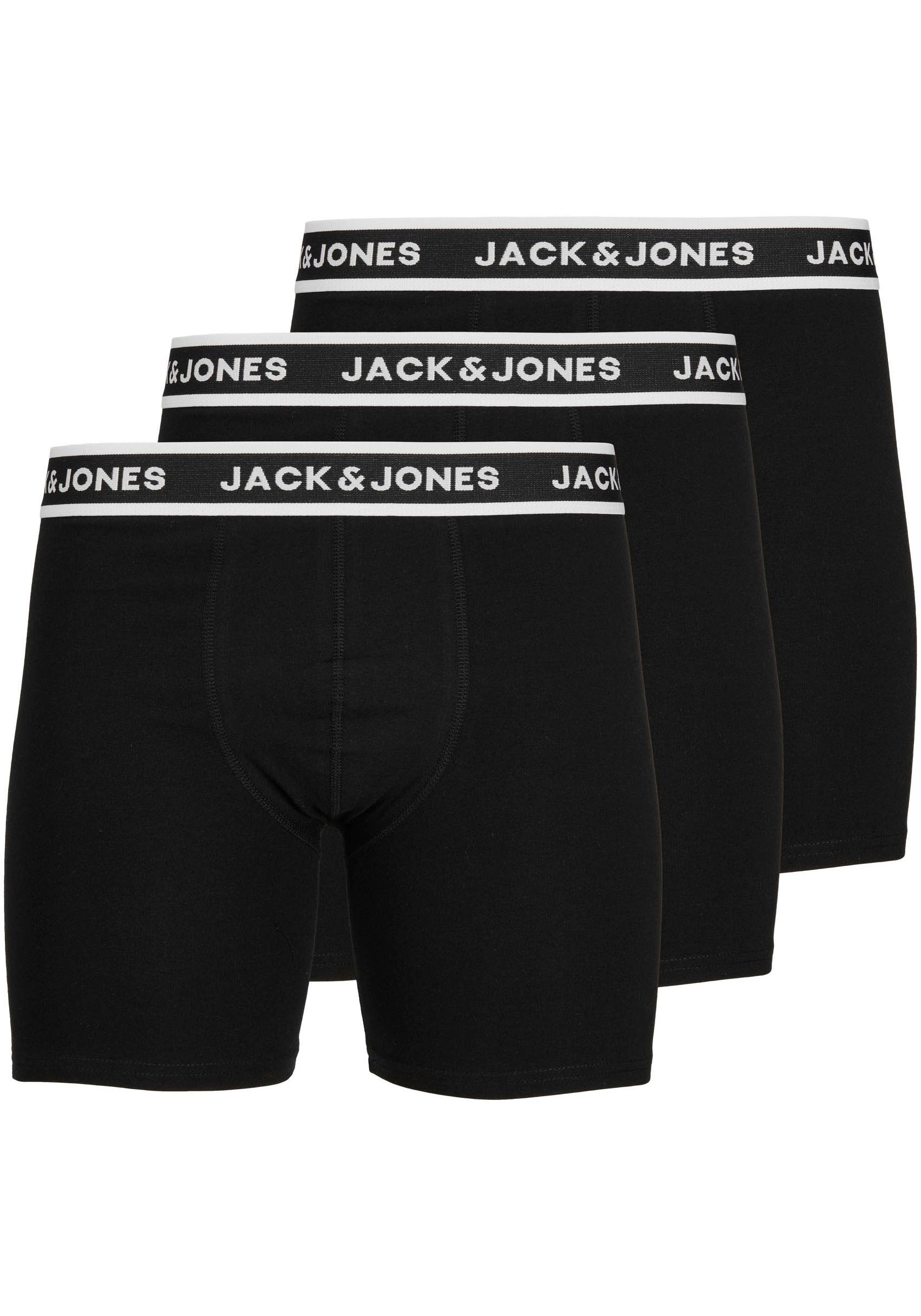 Boxershorts »JACSOLID BOXER BRIEFS 3 PACK NOOS«, (Packung, 3 St.)