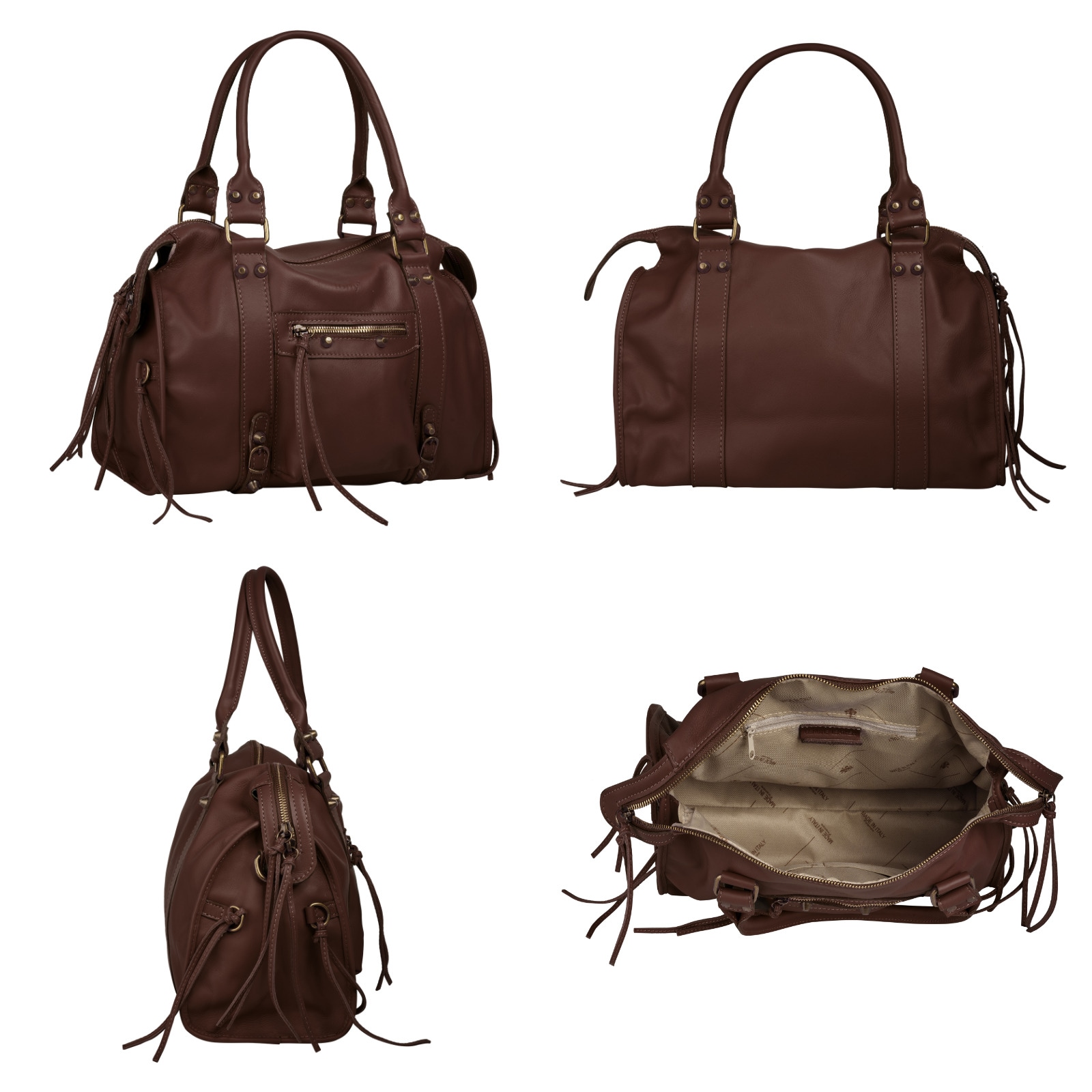 forty° Shopper, echt Leder, Made in Italy