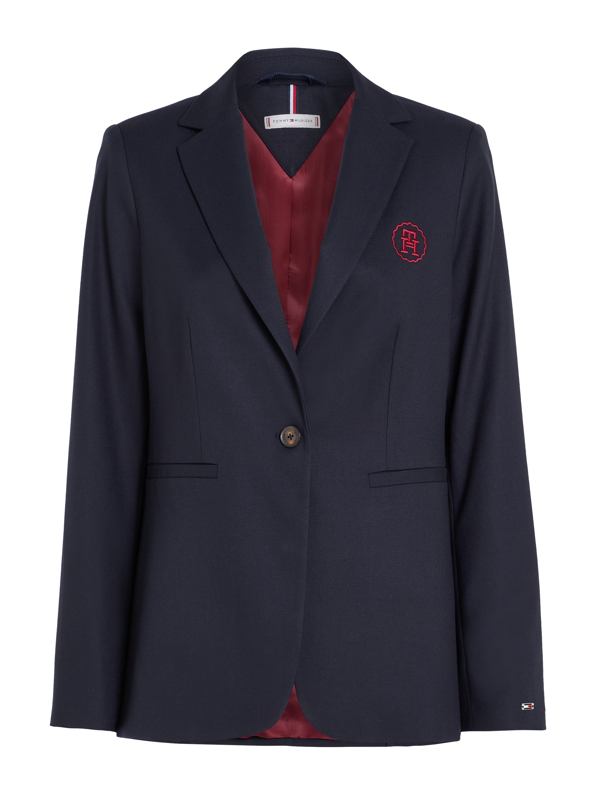 Tommy Hilfiger Longblazer »SMD CORE REGULAR SB BLAZER«, mit Logostickerei