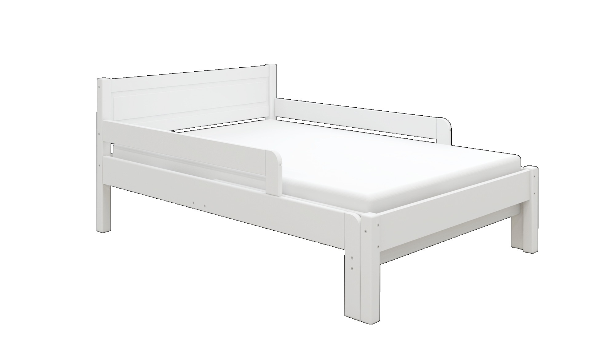 OTTO home Kinderbett »Hero, Bett, Massivholzbett, ausziehbar von 140 bis 200 cm«, aus massiver Kiefer, inklusive Lattenrost, Kassettenoptik, FSC®