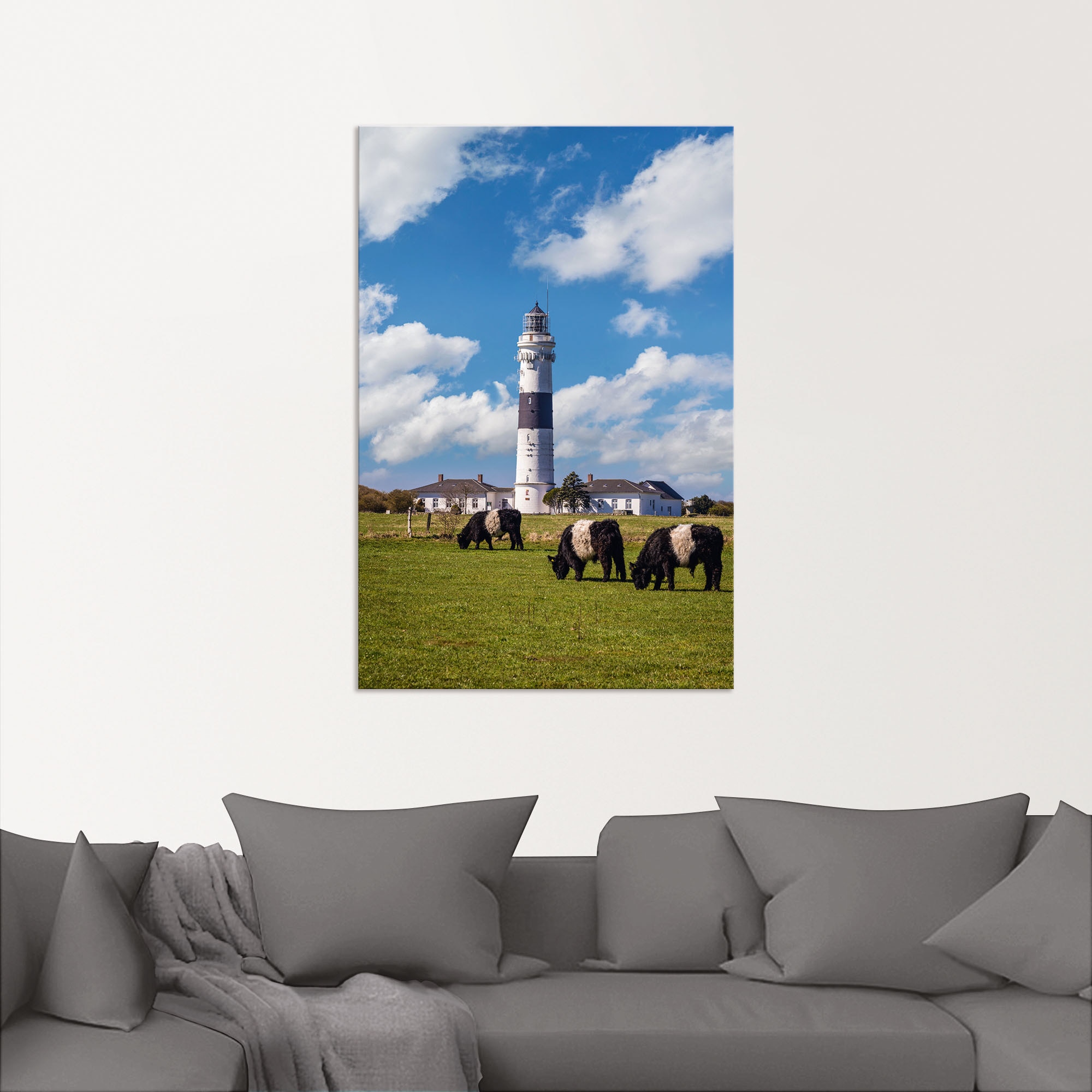 Artland Wandbild »Leuchtturm Langer Christian Kampen Sylt«, Gebäude, (1 St.), als Alubild, Outdoorbild, Poster in verschied. Grössen