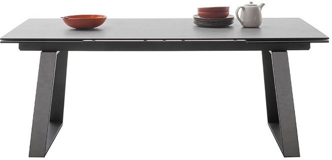 Image of MCA furniture Esstisch "NARBONNE Kufentisch 200-300 cm" Einzelstück, Keramik,Metall,Stirnauszug,ausziehbar,Tischplatte 13 mm,10-12 Personen
