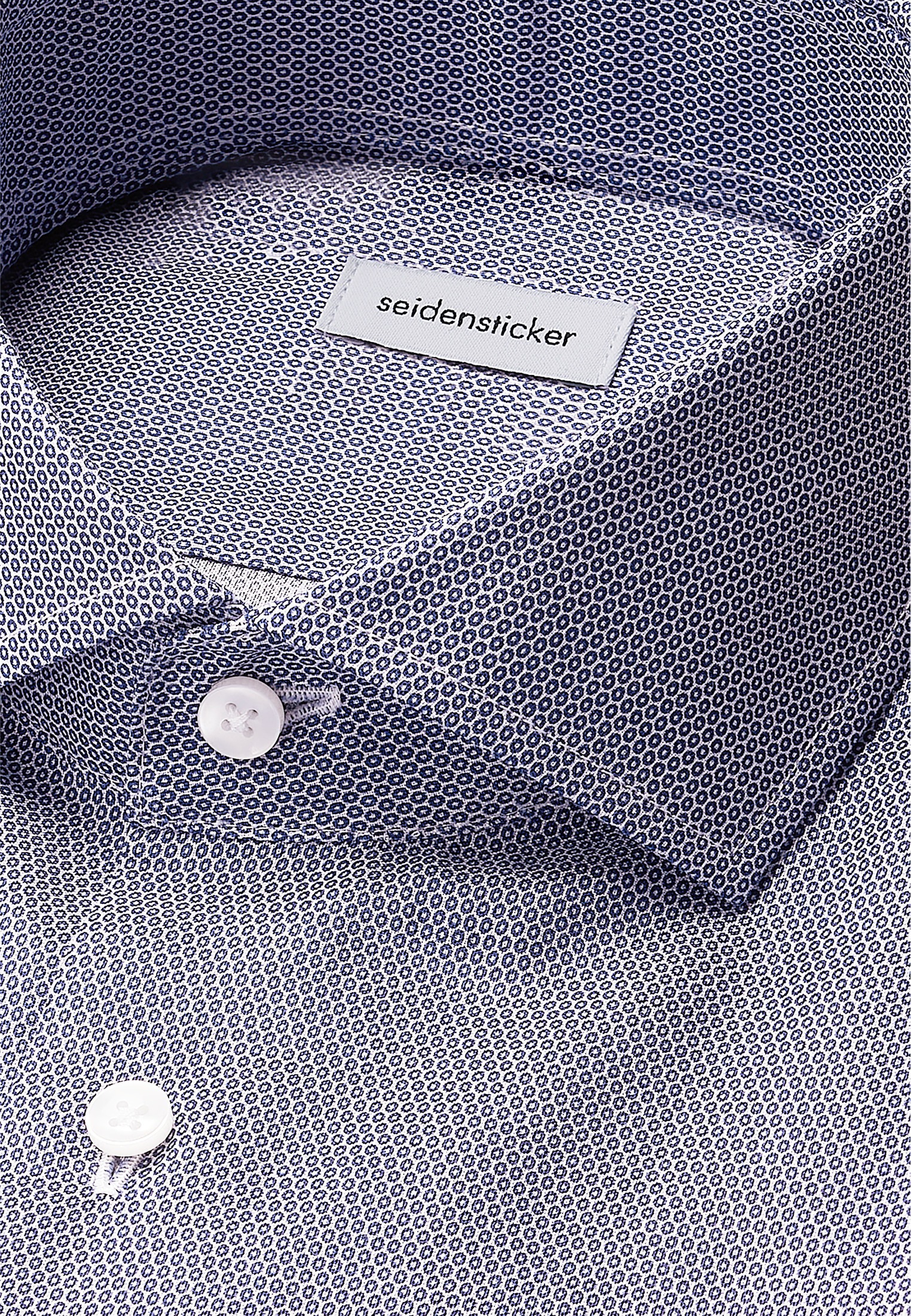 seidensticker Chemise d'affaires »Schwarze Rose« Slim 1/1 Kentkragen Druck
