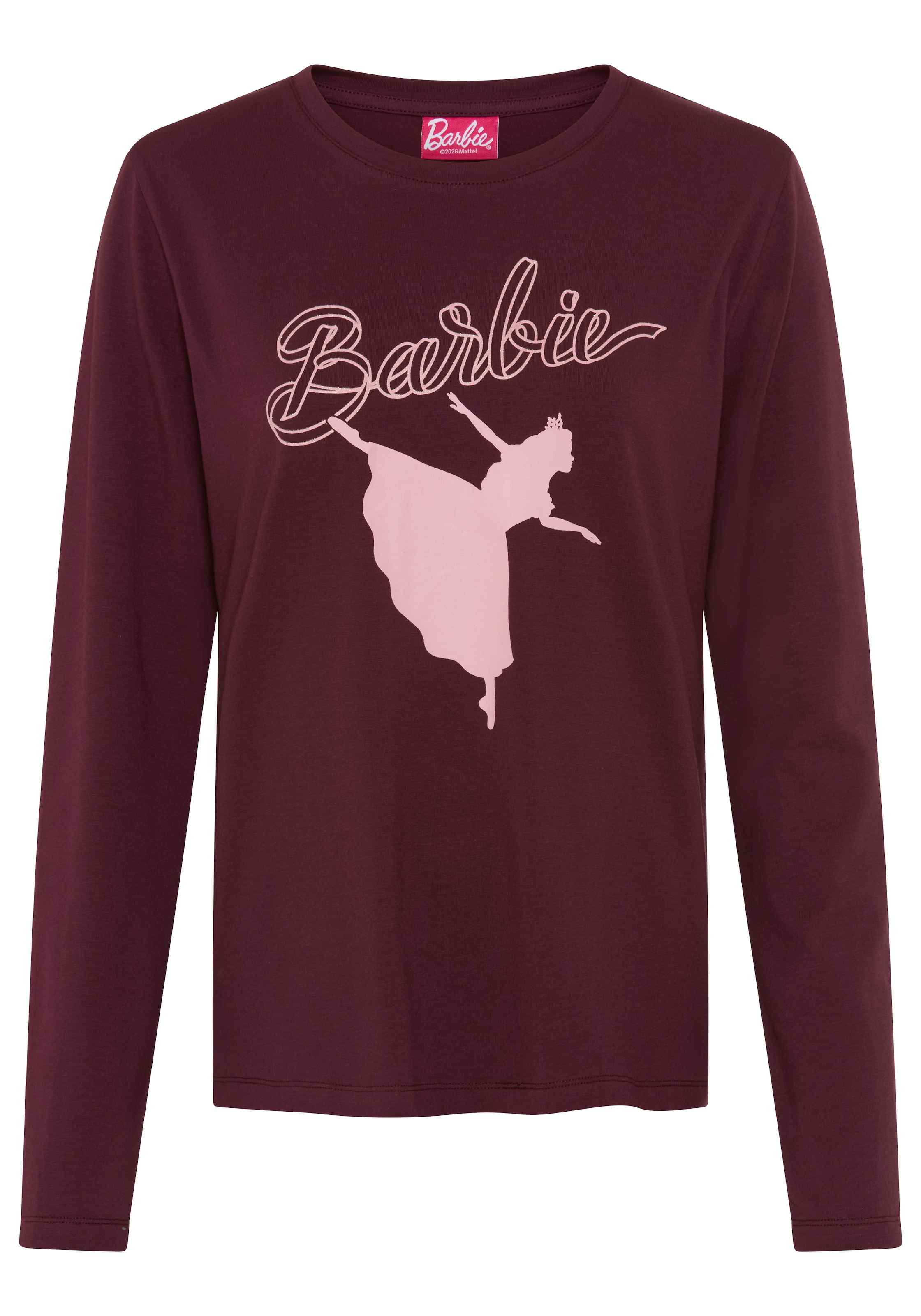 Laura Scott Langarmshirt »BARBIE Glitzerdruck Shirt, Mama&Me Style, Mattel« BARBIE Nussknacker Style, Mama&Me Shirt