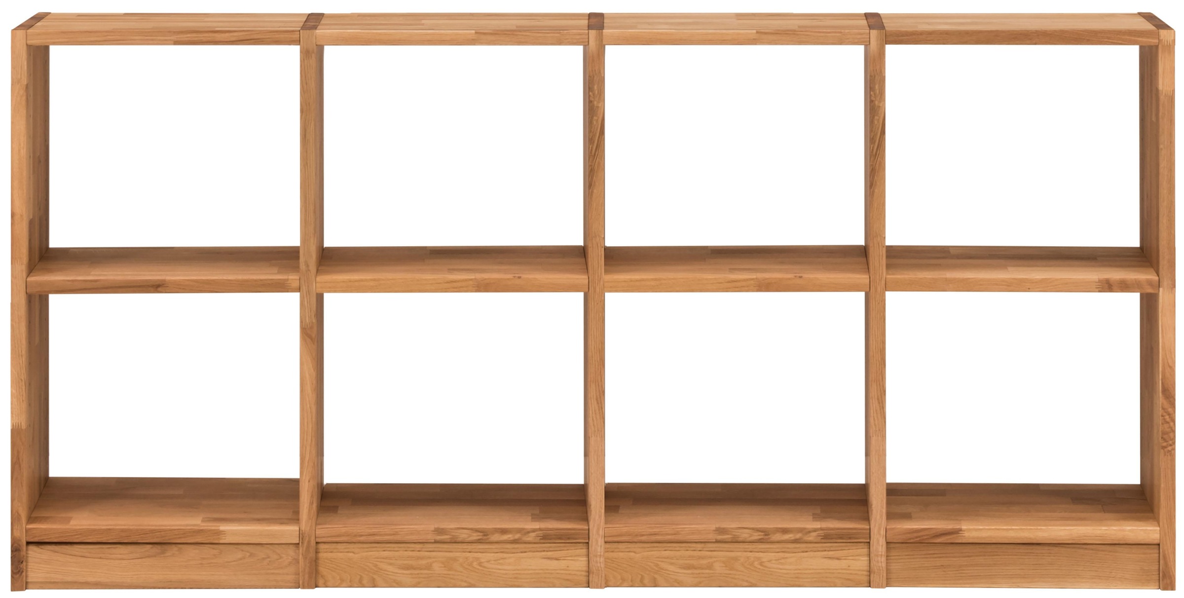 Image of Premium collection by Home affaire Regalelement »Ecko«, aus schönem massivem Wildeichenholz, Breite 181 cm, mit 8 Fächern bei Ackermann Versand Schweiz