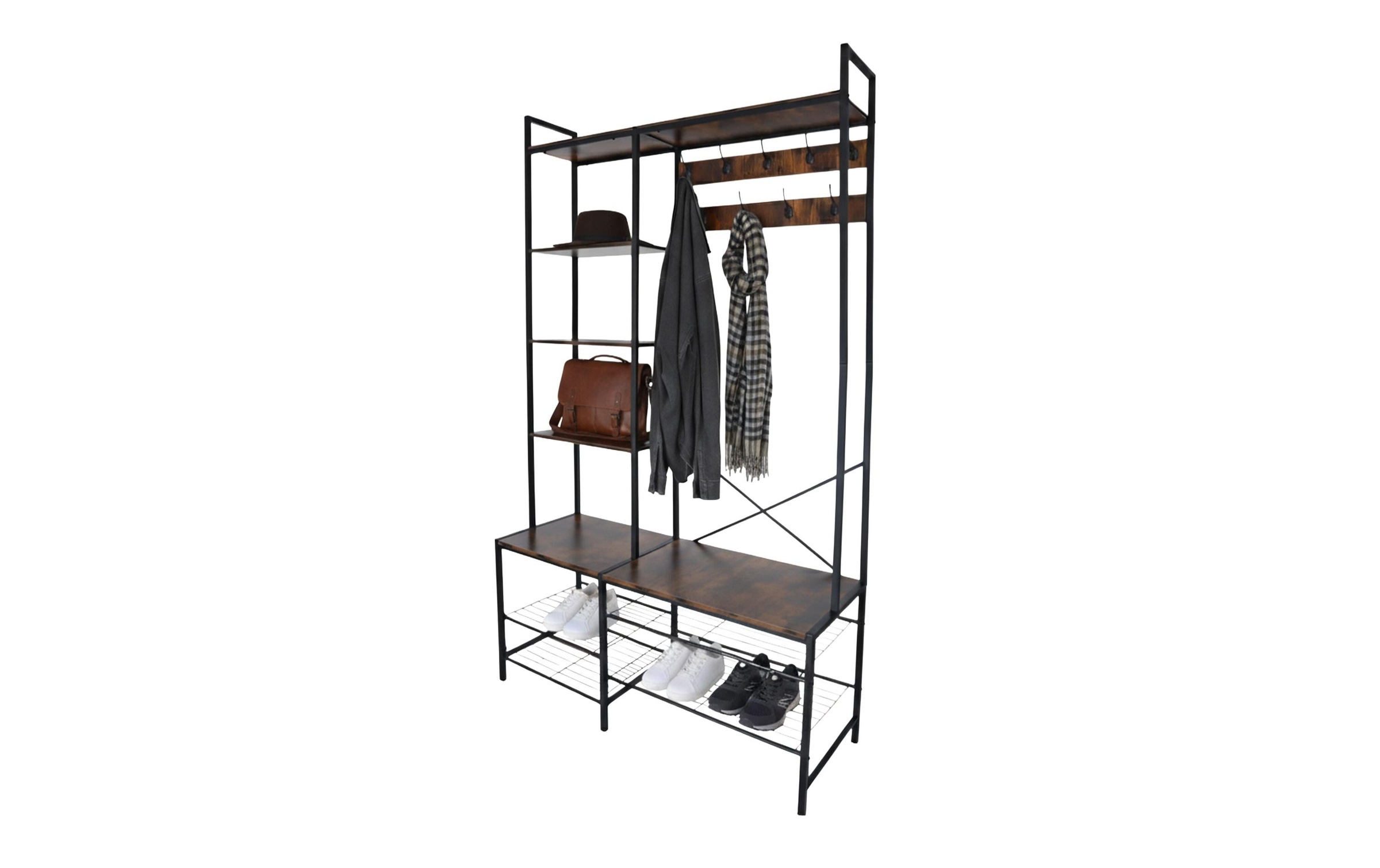 Image of relaxdays Garderobenständer Garderobe im Industrial Design