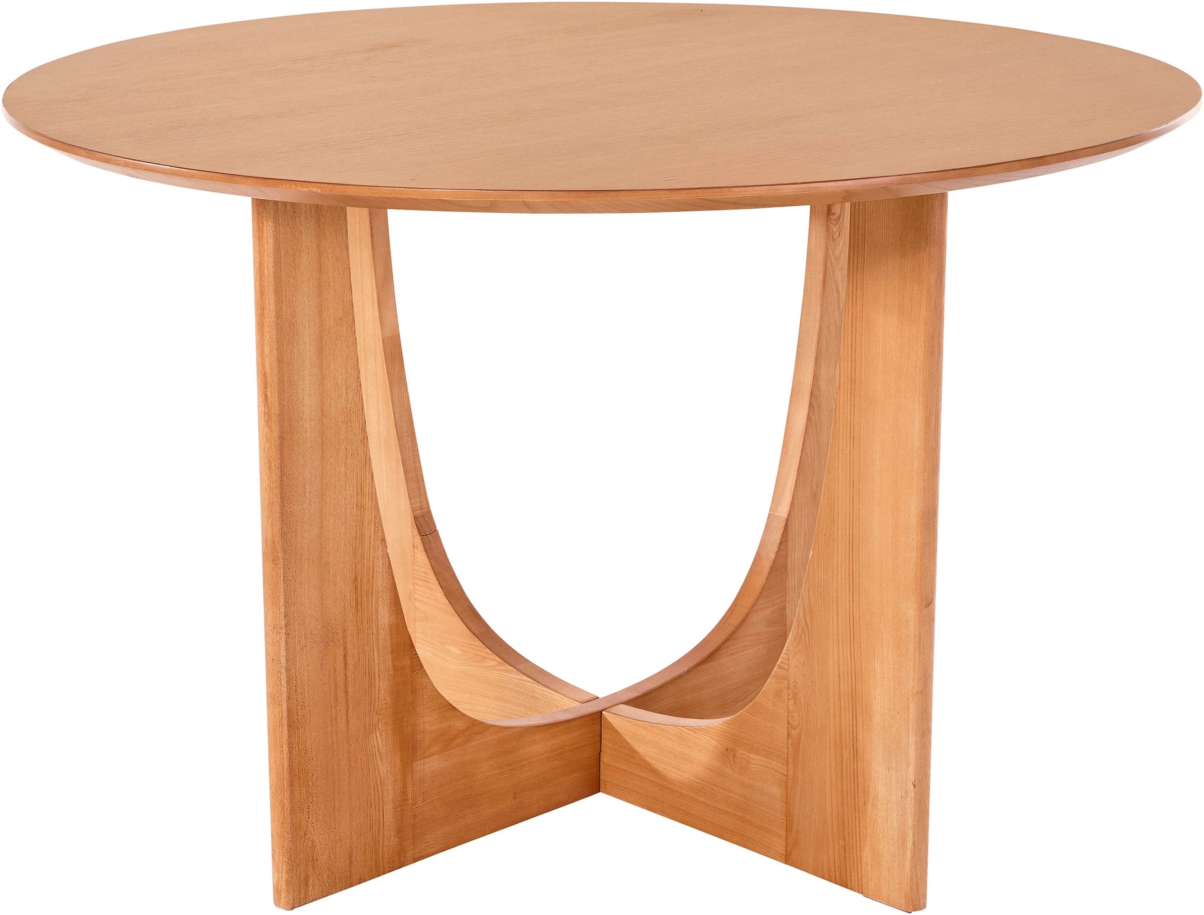 Image of LeGer Home by Lena Gercke Esstisch "Zirella" massives Eschenholz, markantes Kreuzfuss-Design, Breite 120 cm