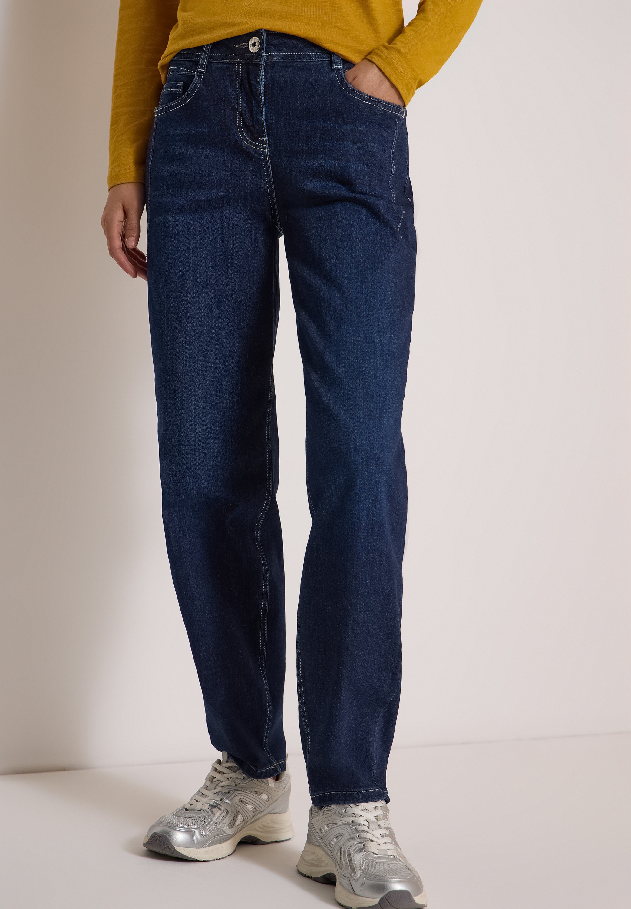 Image of Cecil Loose-fit-Jeans "Style Scarlett" mit Barrel Legs / 5-Pocket / mit Stretch