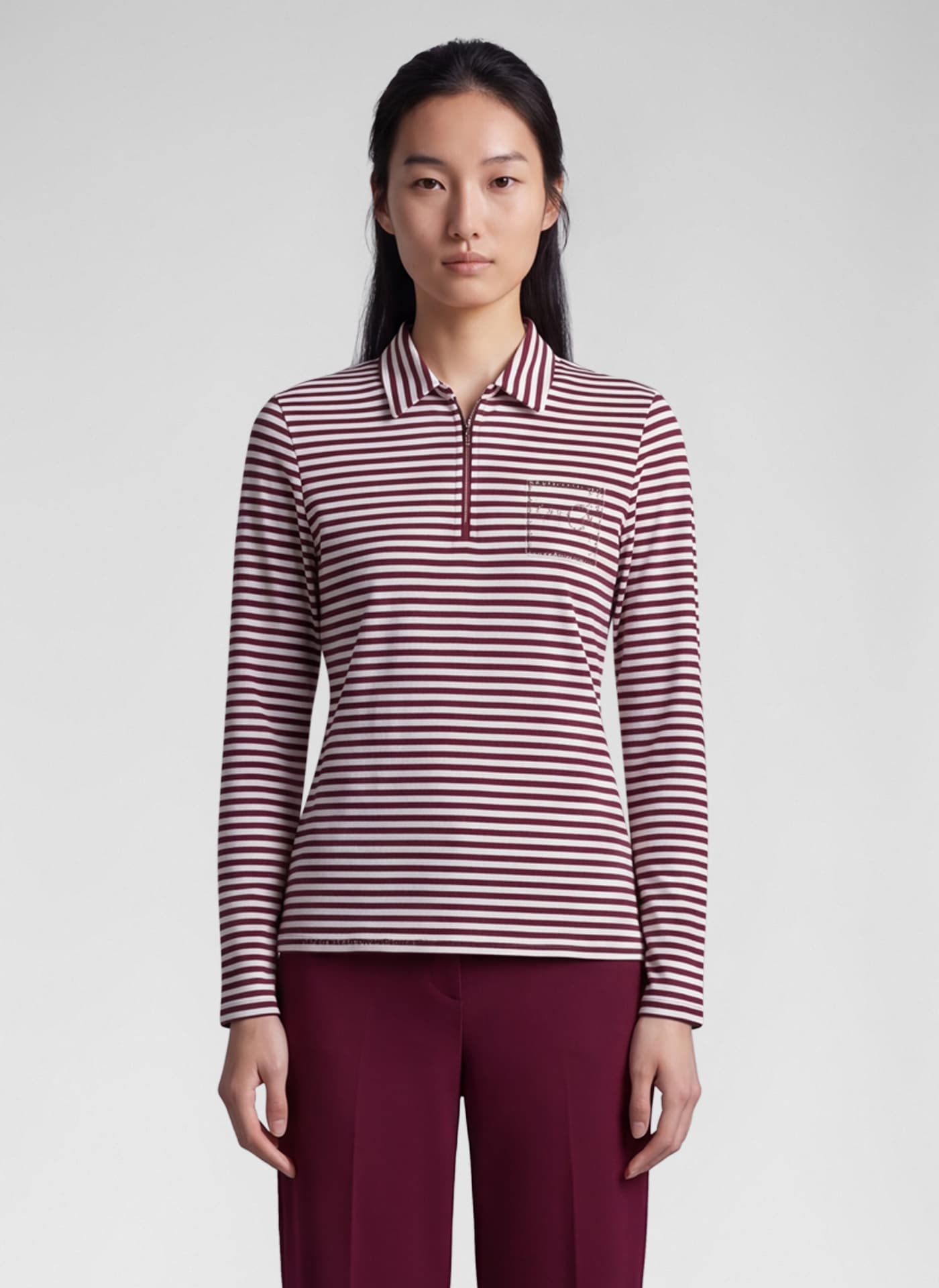 Image of Rabe 3/4-Arm-Shirt mit Hemdkragen und Reissverschluss