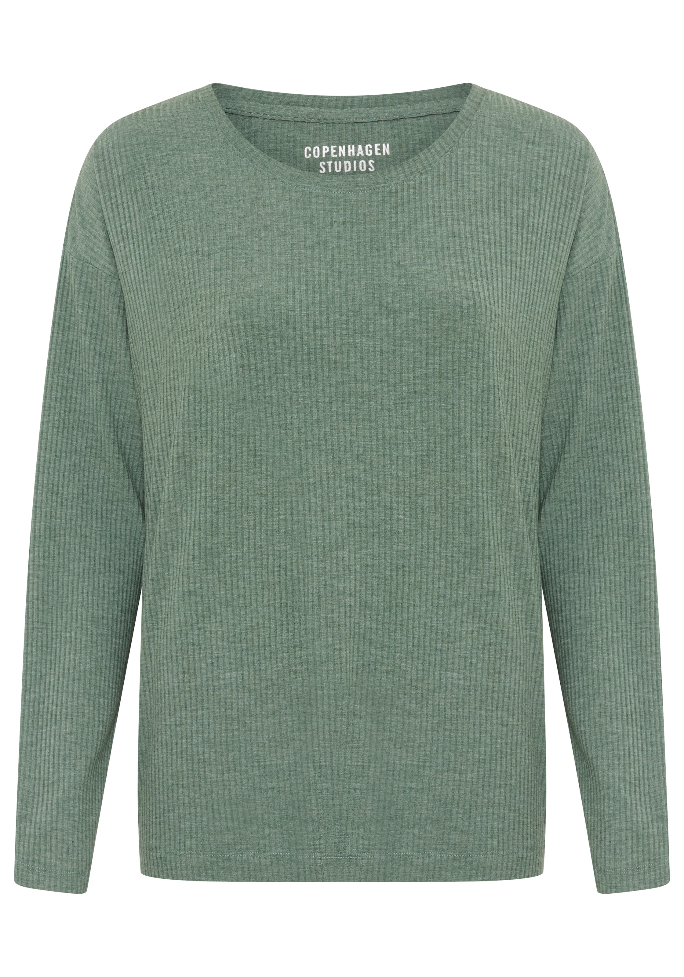 Copenhagen Studios T-shirt à manches longues aus hochwertiger Rippqualität