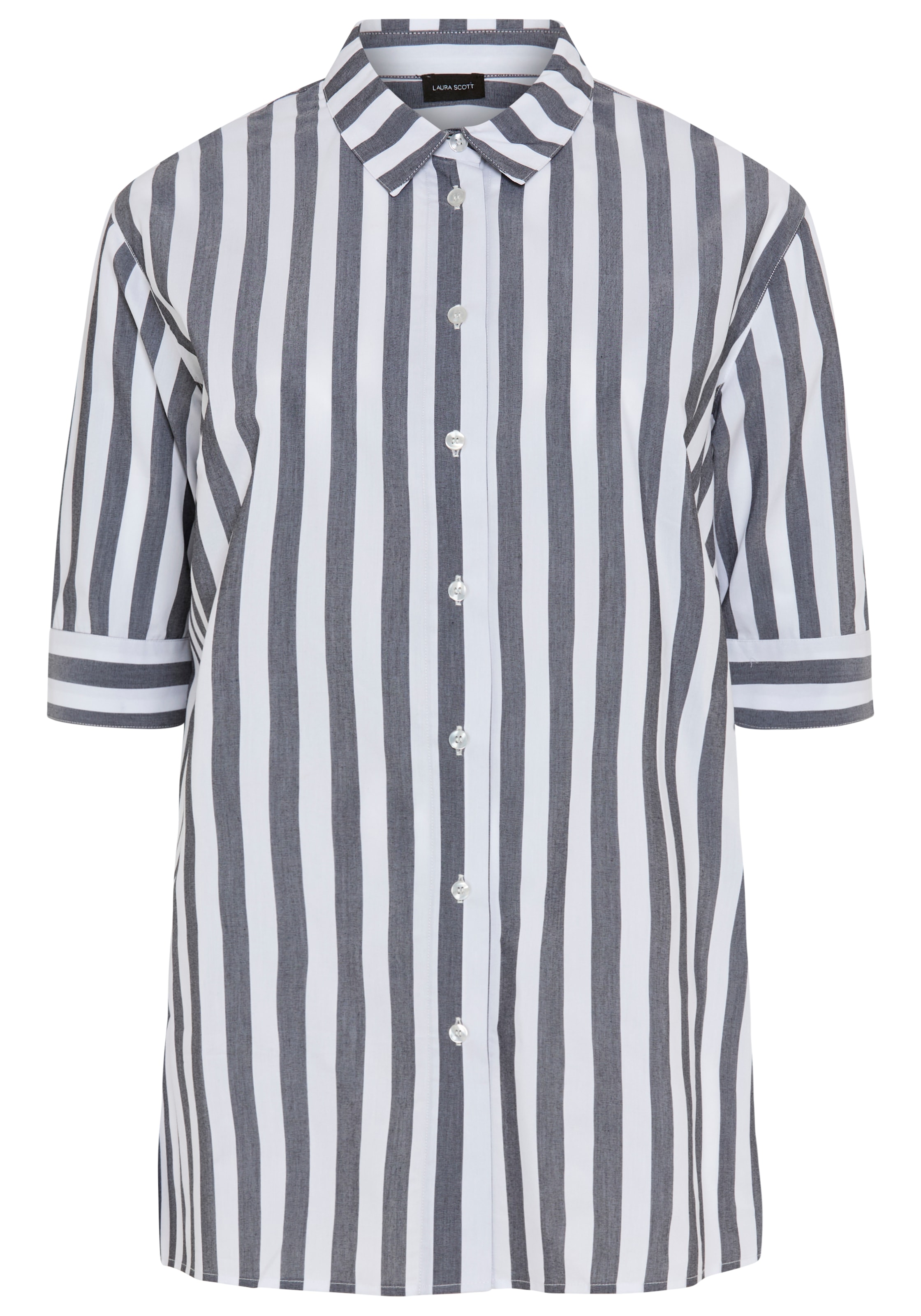 Laura Scott CURVE Blouse classique »Grosse Grössen« style féminin, en coton, polyester et élasthanne