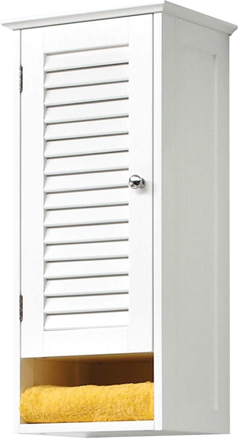 Image of Saphir Hängeschrank "Quickset 928 Wand-Badschrank, 1 Tür, 1 Einlegeboden, 1 Nische" Badezimmer-Hängeschrank, 32 cm breit, Weiss, Landhaus-Stil