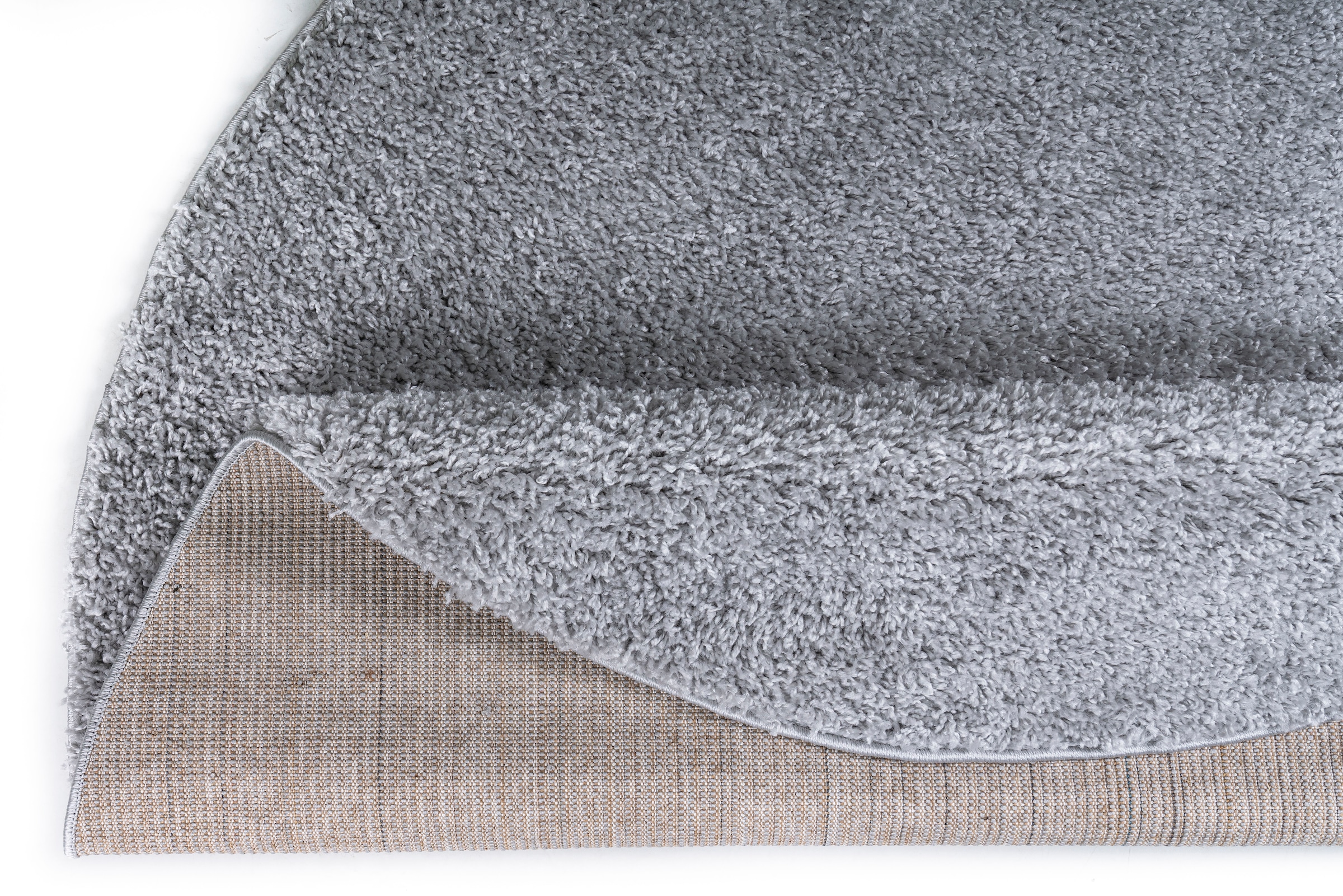 my home Teppich »Viva Teppich rund«, rund, 45 mm Höhe, Uni-Farben, einfarbig, besonders weich und kuschelig