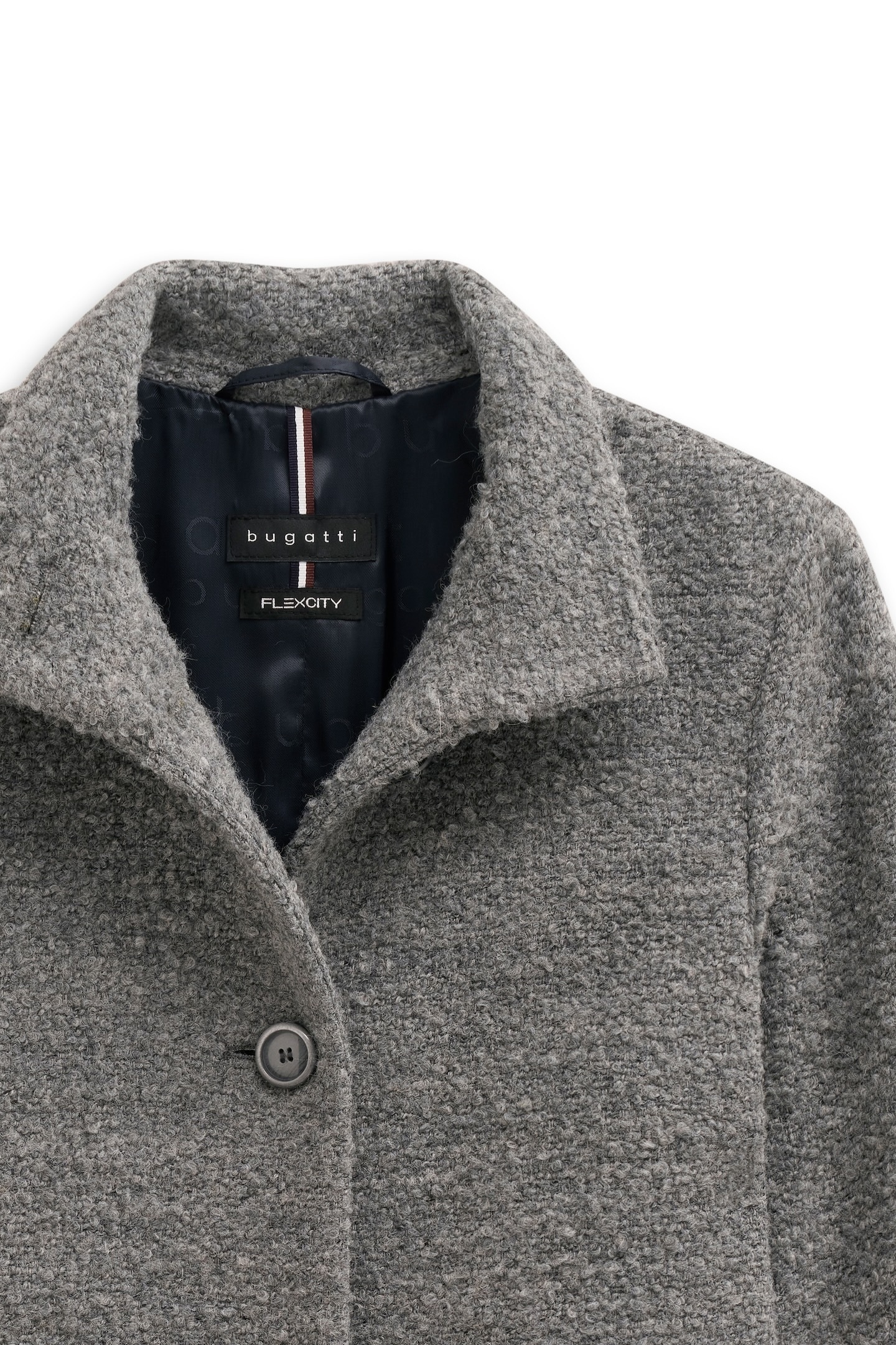 bugatti Wollmantel »Modern Fit« mit Flexcity Stretch und Stehkragen