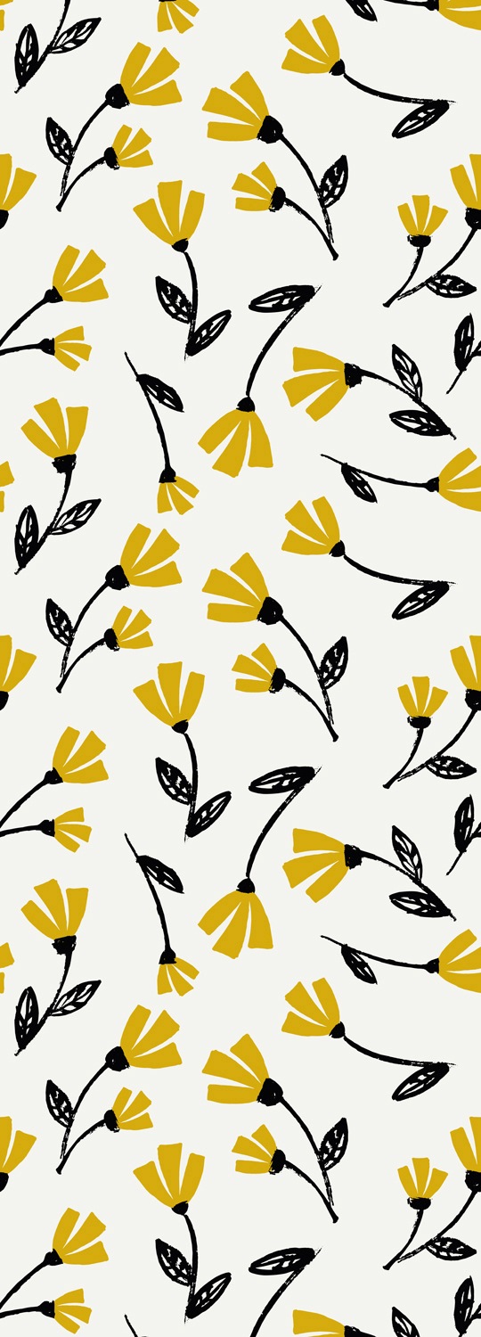 Image of queence Vinyltapete "Lorin" Motiv bedruckt botanisch floral gemustert natürlich glatt 90x250cm, selbstklebend, kinderleichte Anbringung, Sticker