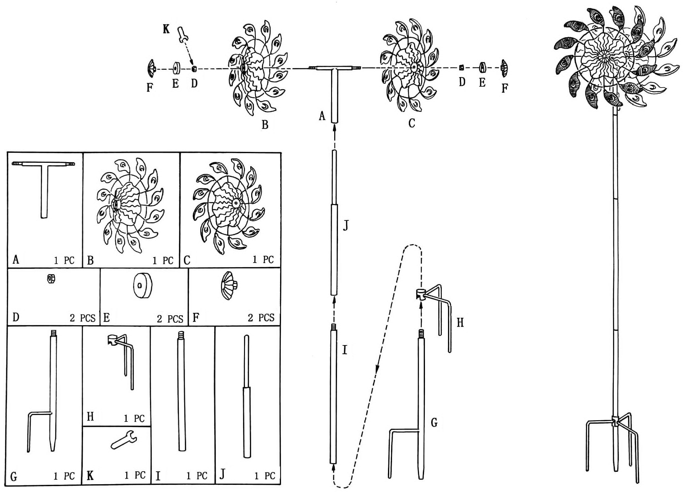 locker Gartenstecker »42525-06«, (1 St.)