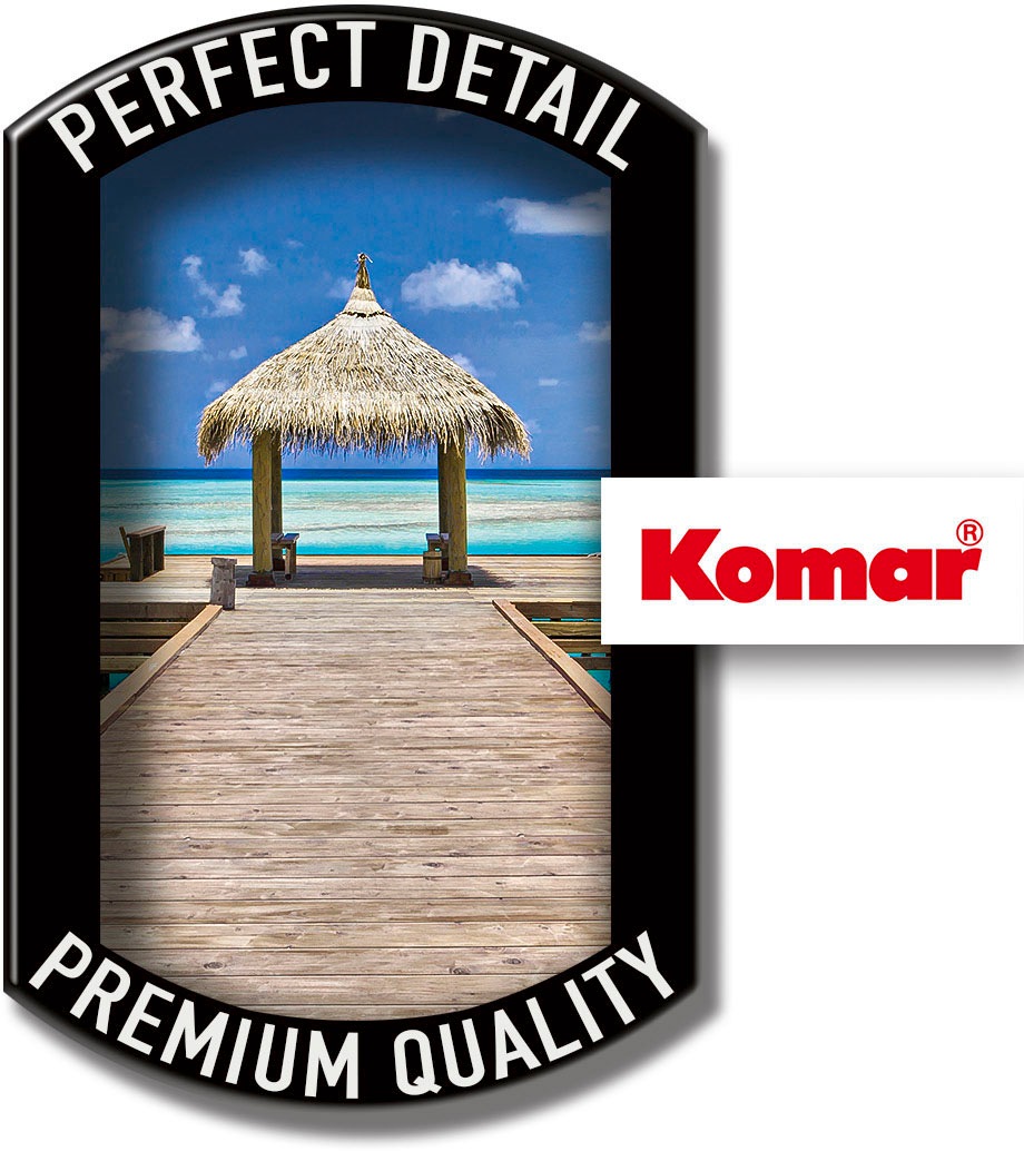 Komar Fototapete »Digitaldruck Vlies - Beach Resort - Grösse 100 x 280 cm«, bedruckt, Wohnzimmer, Schlafzimmer