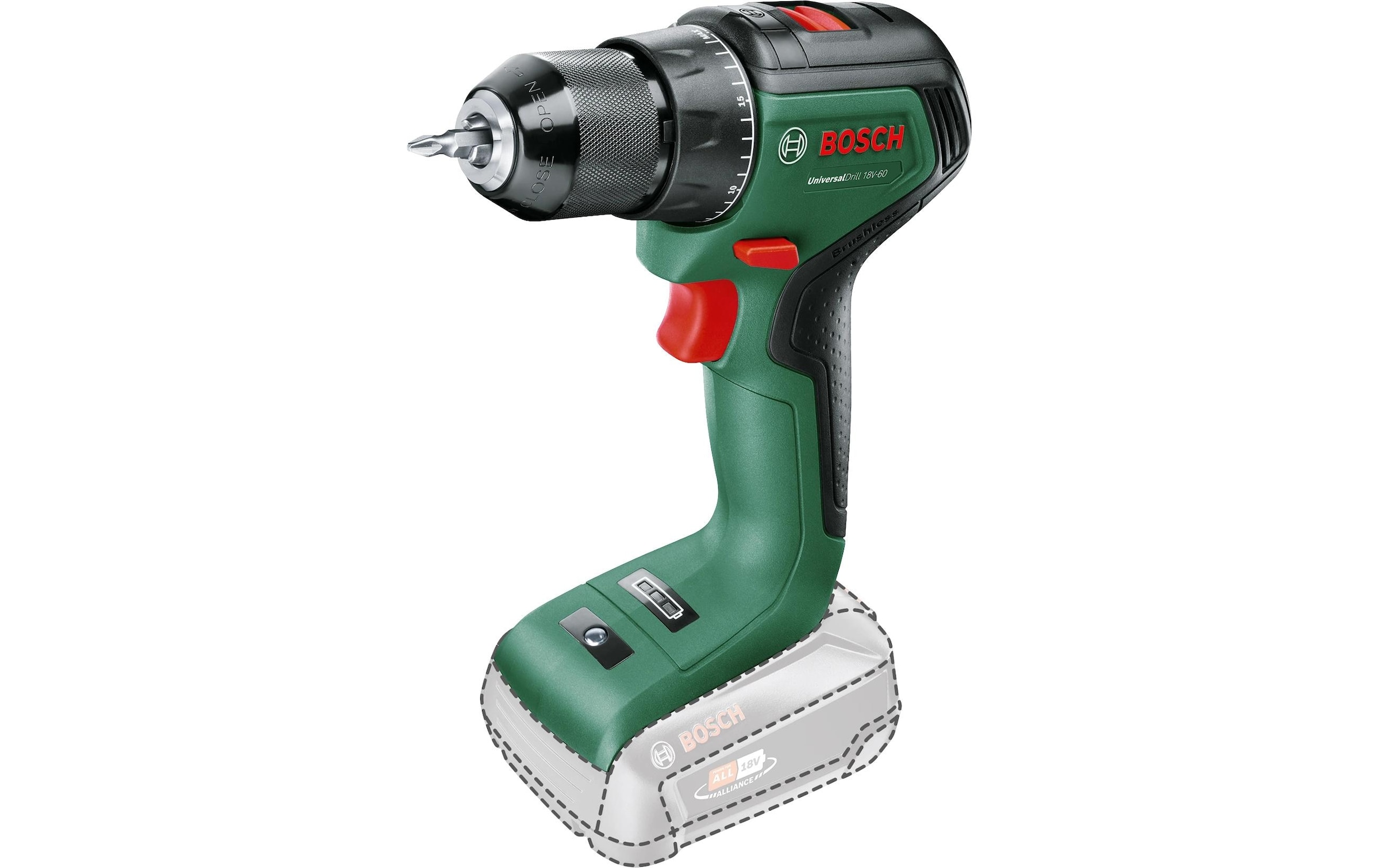 Image of BOSCH Bohrschraube "UniversalDrill 18V-60" ohne Akku und Ladegerät, 18 Volt System