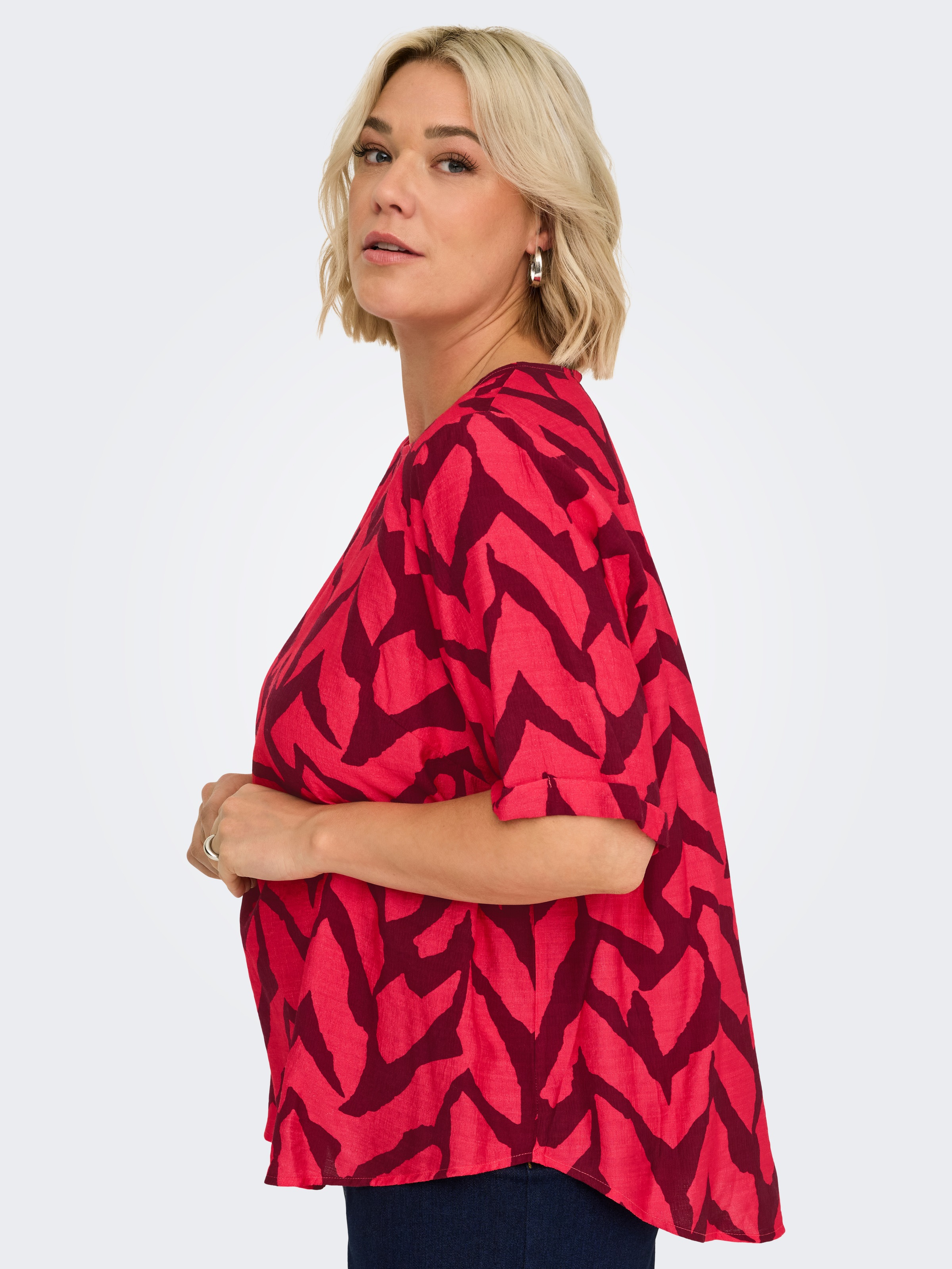 ONLY CARMAKOMA Blusenshirt »CARBERIET SS TOP AOP«